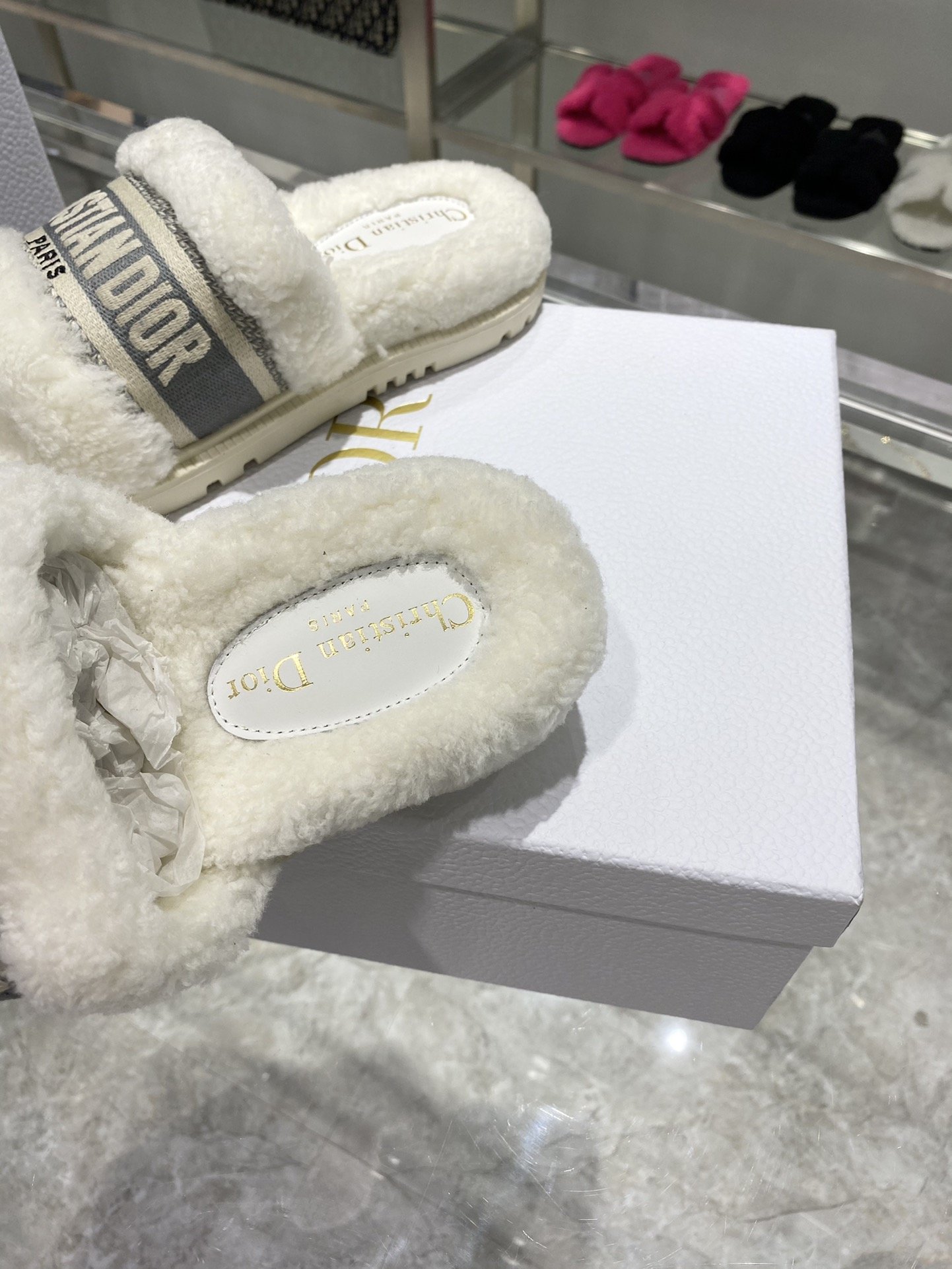 Dior Chez Moi Slide White - Soul Replicas