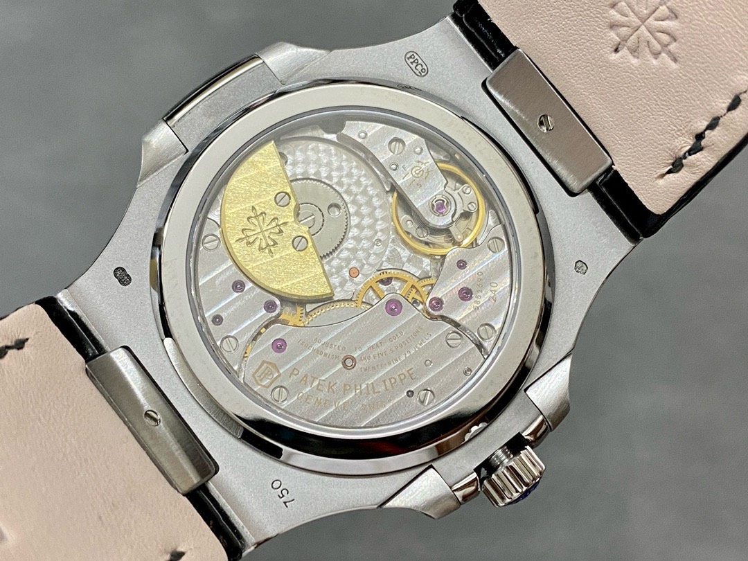 Patek Philippe Best Replica Watch Nautilus 5712 Gray Dial Leather Strap PPF 40mm - Soul Replicas