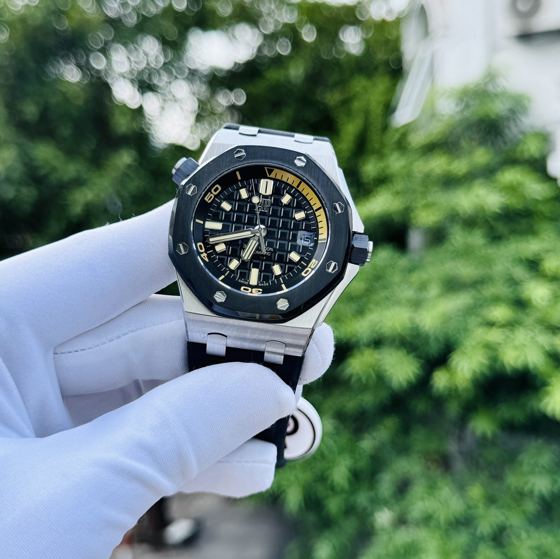 Audemars Piguet Replica Watch Royal Oak 15720ST Black Dial IP Factory 42mm - Soul Replicas