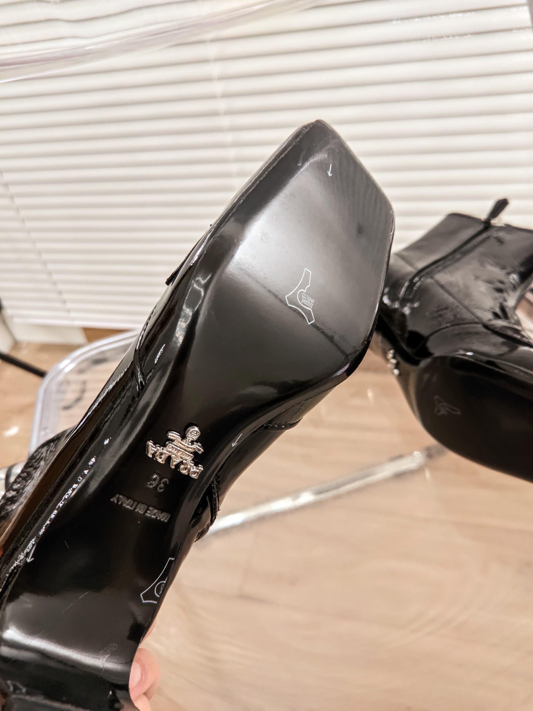 Prada Patent Ankle Boots Black For Women 2in/50mm Prada 1T293MF0553LBKF0002 - Soul Replicas