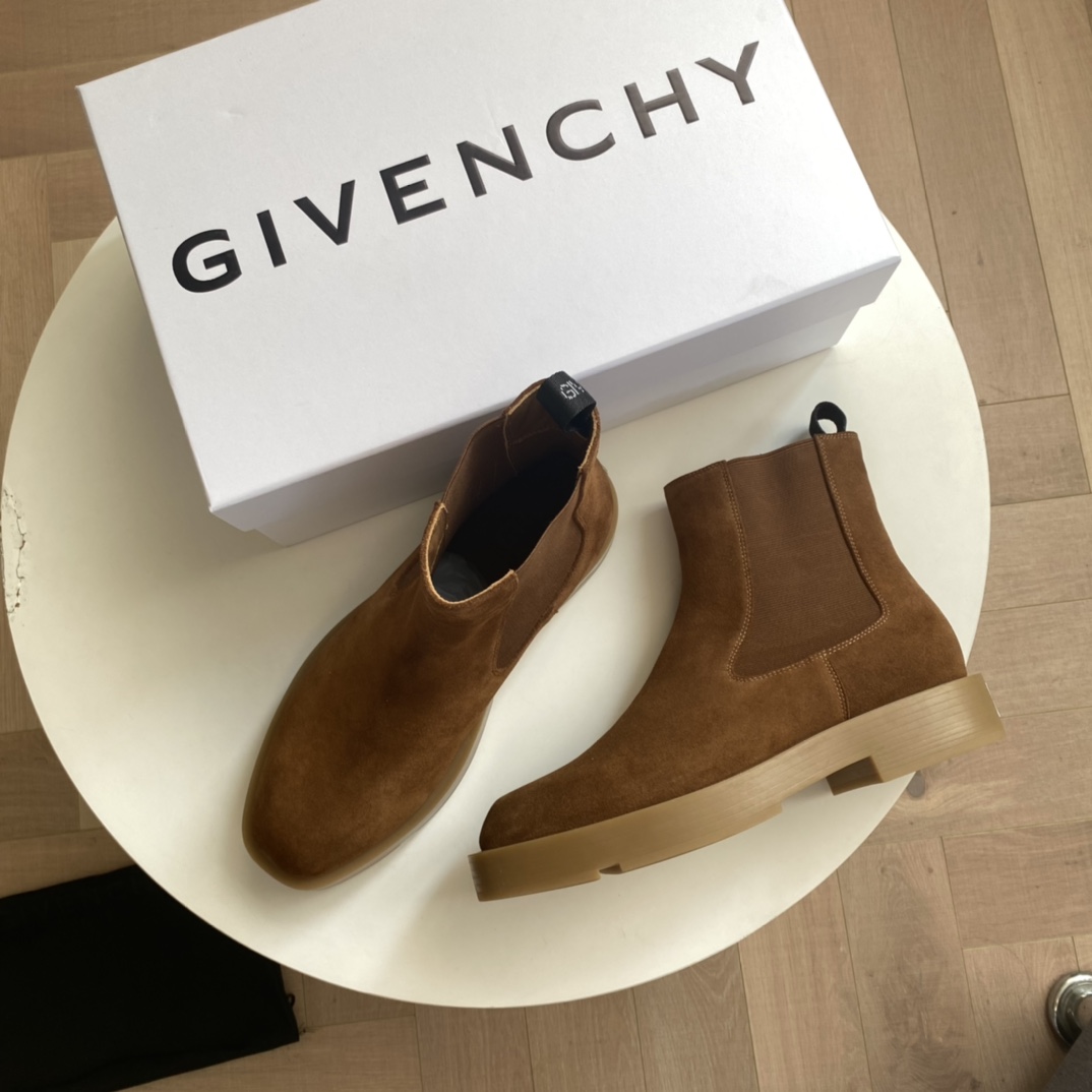 Givenchy Chelsea Boots In Smooth Box Brown For Men GVC - Soul Replicas