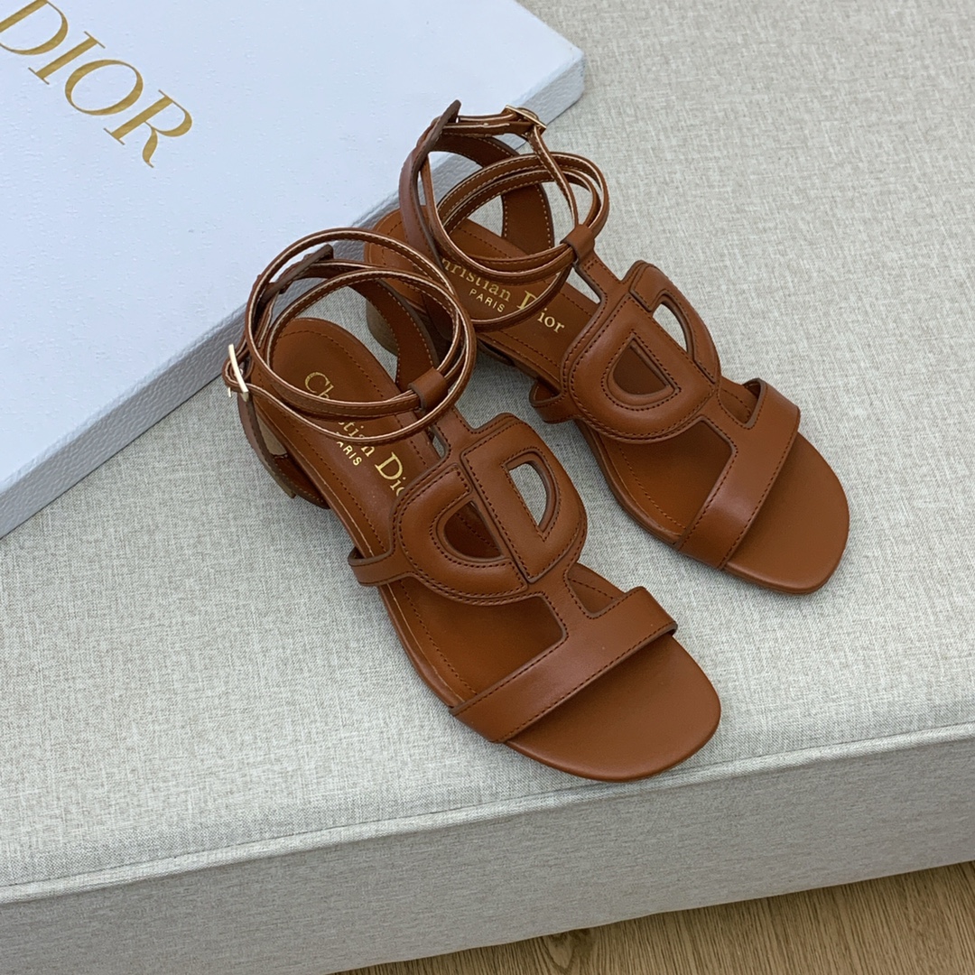 Christian Dior D Club Sandal 1.7 Inches Brown For Women CD - Soul Replicas