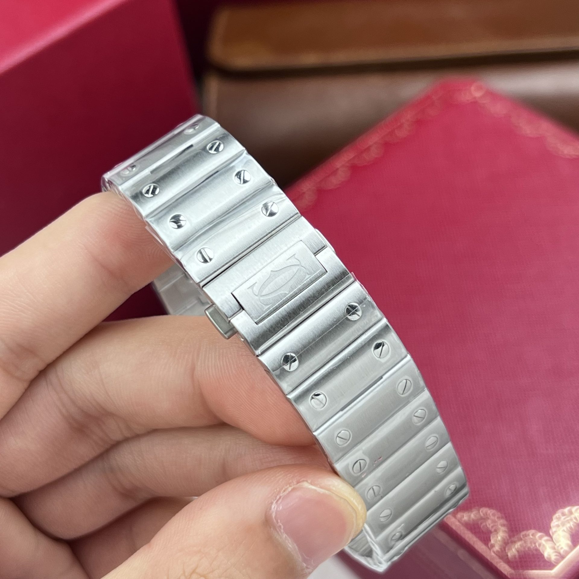 Cartier Replica Watch Santos De Cartier Green Dial BV Factory 39.8mm - Soul Replicas