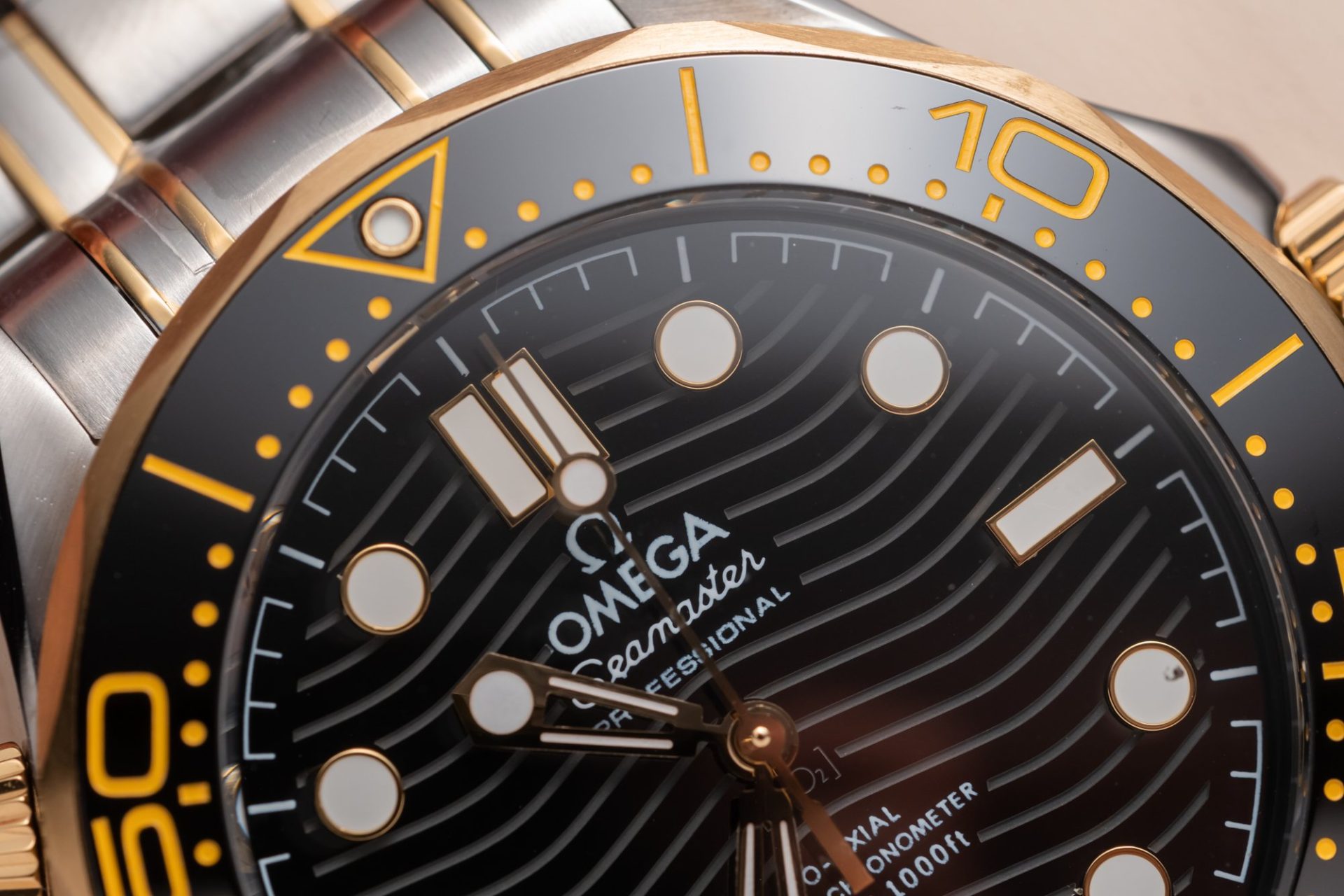Omega Replica Watch Seamaster Demi Gold Black Dial VS Factory Demi Gold 42mm - Soul Replicas