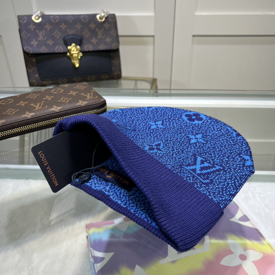 Louis Vuitton Beanie In Blue LV Headwear - Soul Replicas