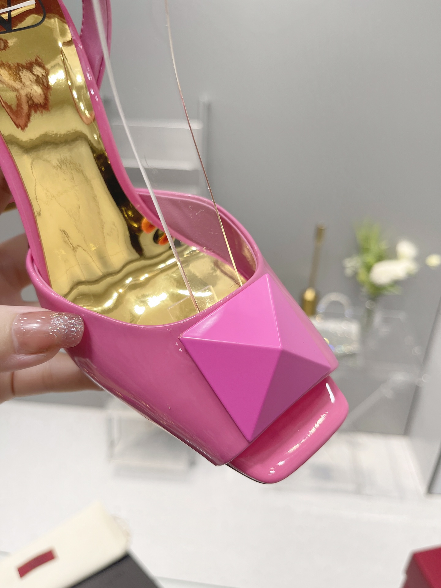 Valentino Garavani One Stud Sandal With Maxi Stud Embellishment Pink For Women XW0S0EI6CYII16 - Soul Replicas