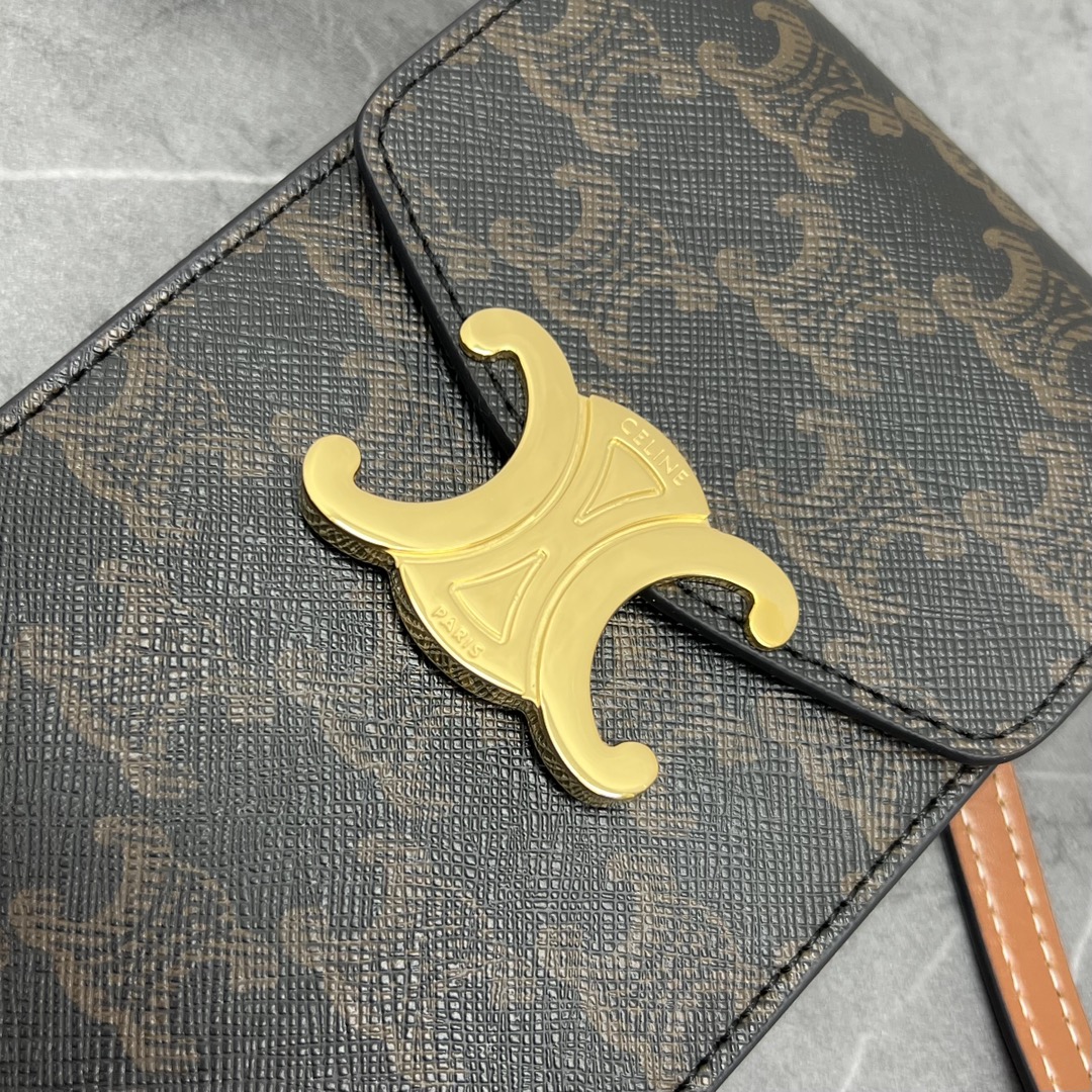 Celine Vertical Mobile Pouch Triomphe Tan For Women 6in/19cm 10j092dqb.04LU - Soul Replicas