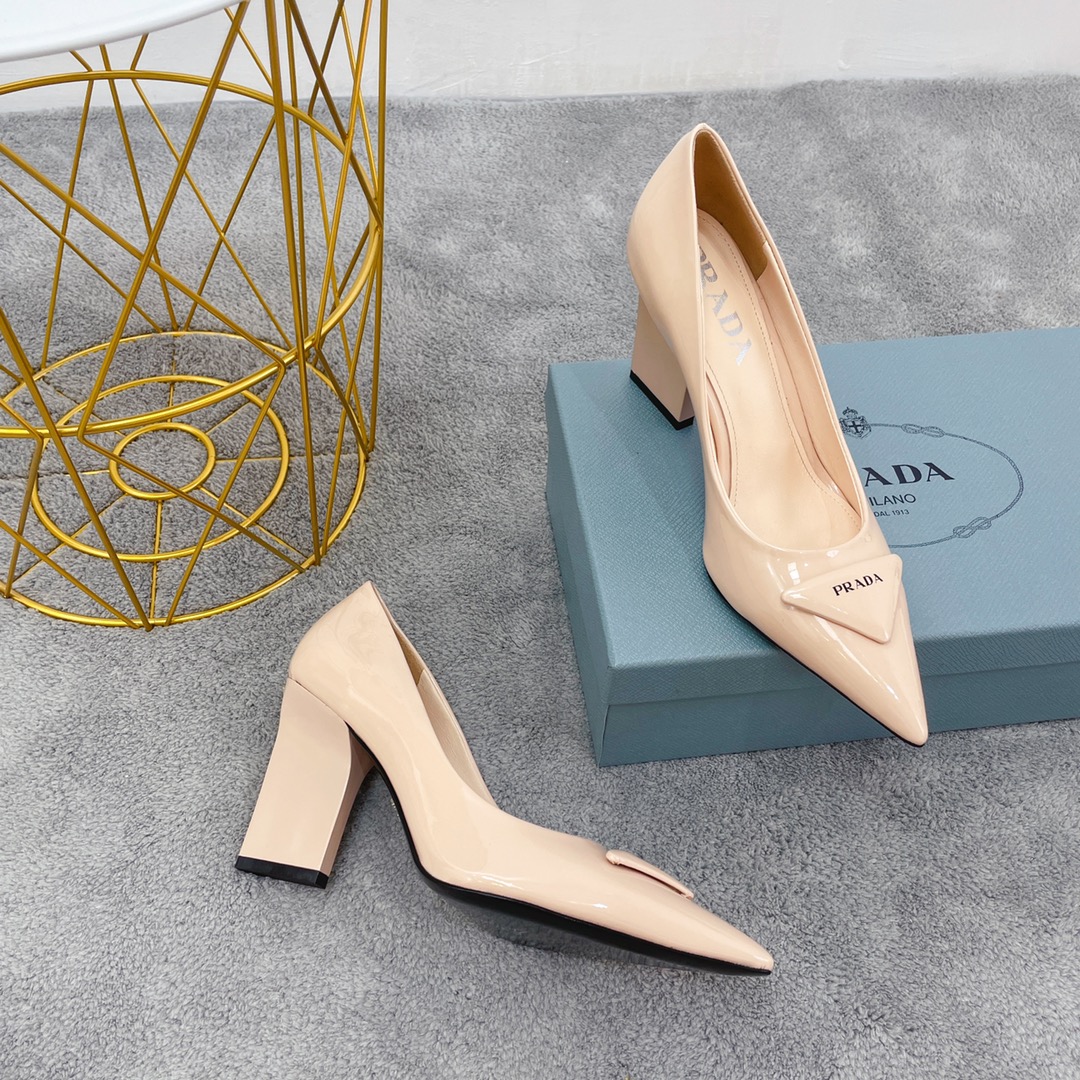 Prada Brushed Pumps Beige For Women Prada - Soul Replicas