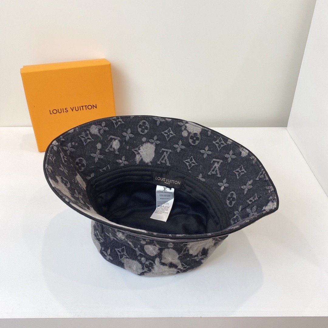 Louis Vuitton Monogram Bucket Hat Navy LV Hat - Soul Replicas