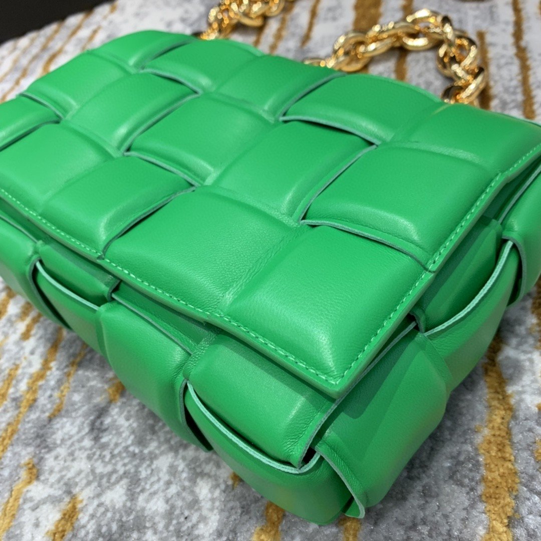 Bottega Veneta Chain Cassette Bag For Women 10.2in/26cm In Green 631421VBWZ03722 - Soul Replicas