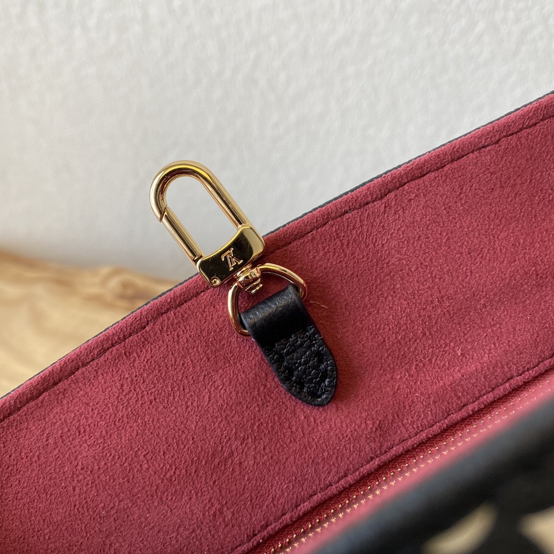 Louis Vuitton On The Go PM Bag Monogram Empreinte 9.8in/25cm Black/Beige LV M45659 - Soul Replicas