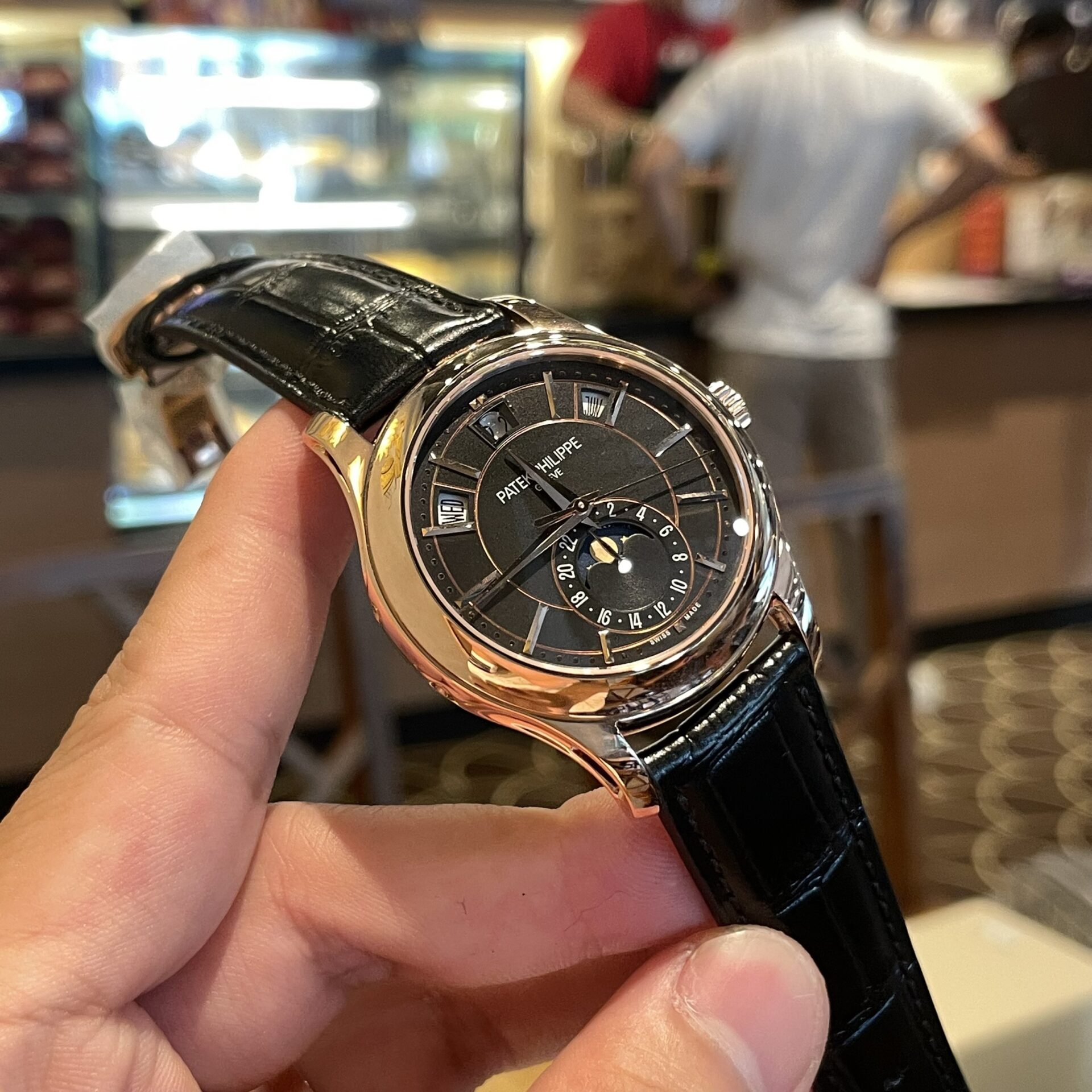 Patek Philippe Complications 5205R Replica Watch Black Dial Rose Gold 40mm - Soul Replicas