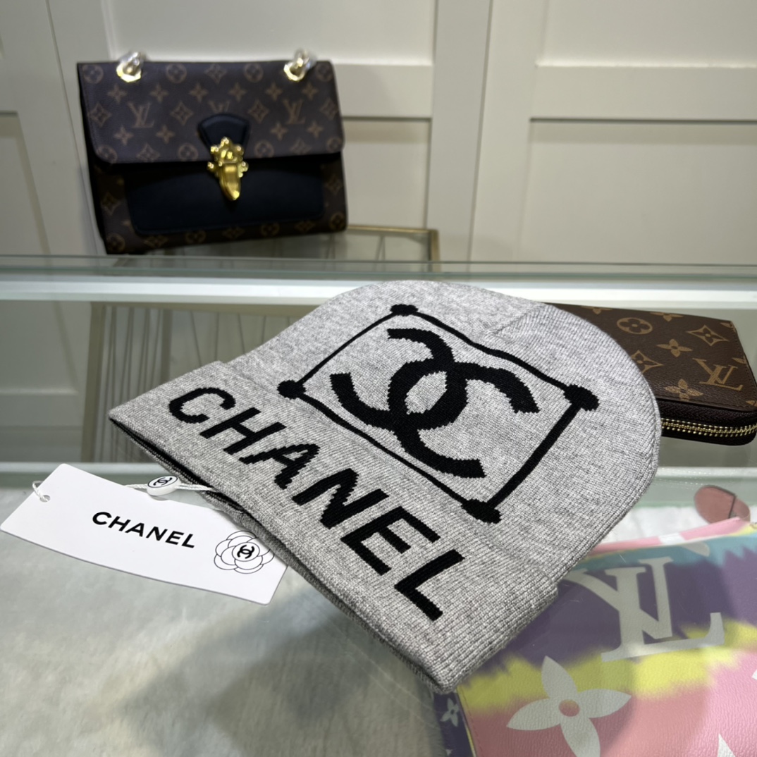 Chanel Beanie In Grey - Soul Replicas