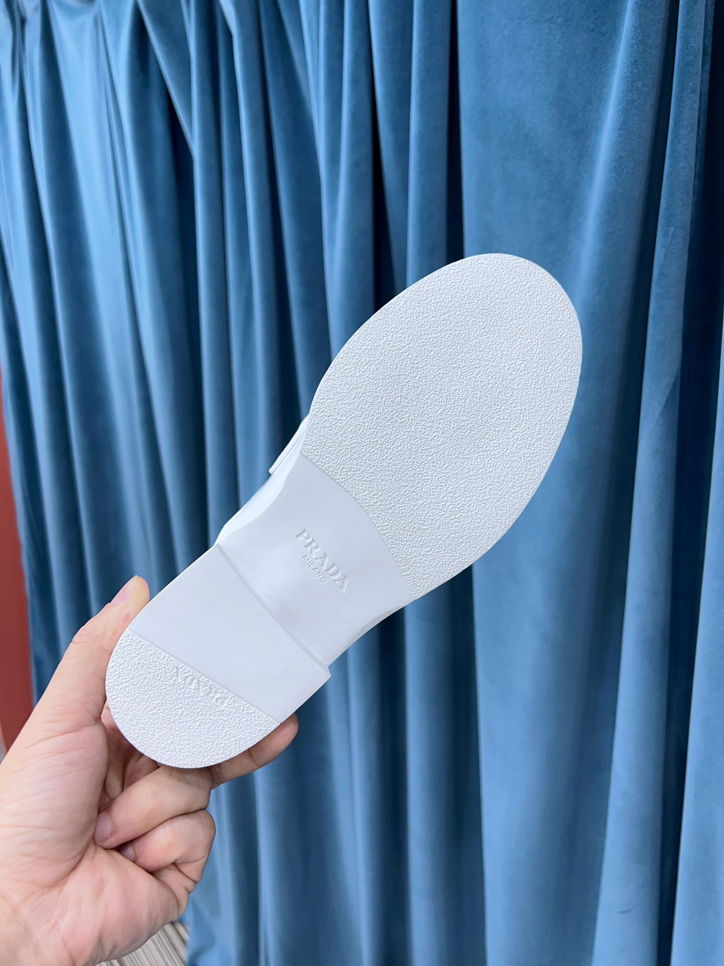 Prada Chocolate Brushed Mules White For Women 1.6in/40mm Prada 1D652M_055_F0009_F_040 - Soul Replicas