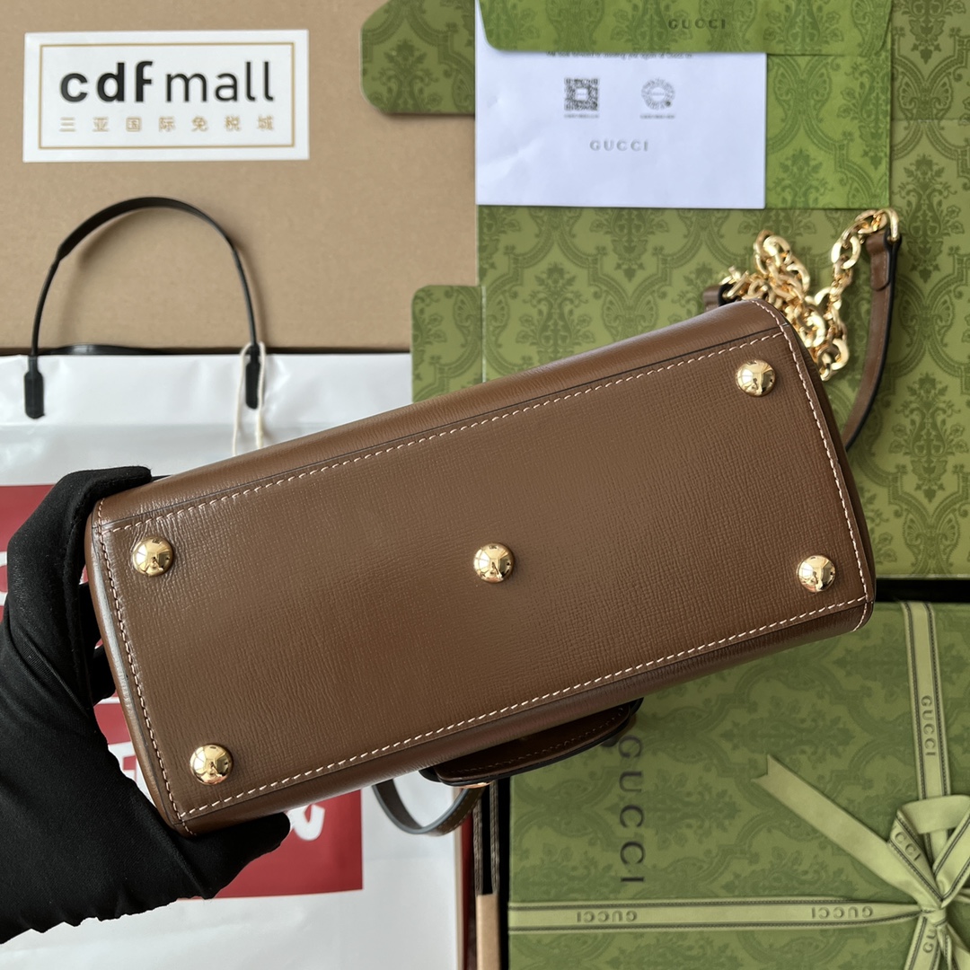 Gucci Ophidia Gucci Horsebit 1955 Mini Bag Brown For Women. Women-s Bags 8.6in/22cm Gucci 703848 AAA7G 2361 - Soul Replicas