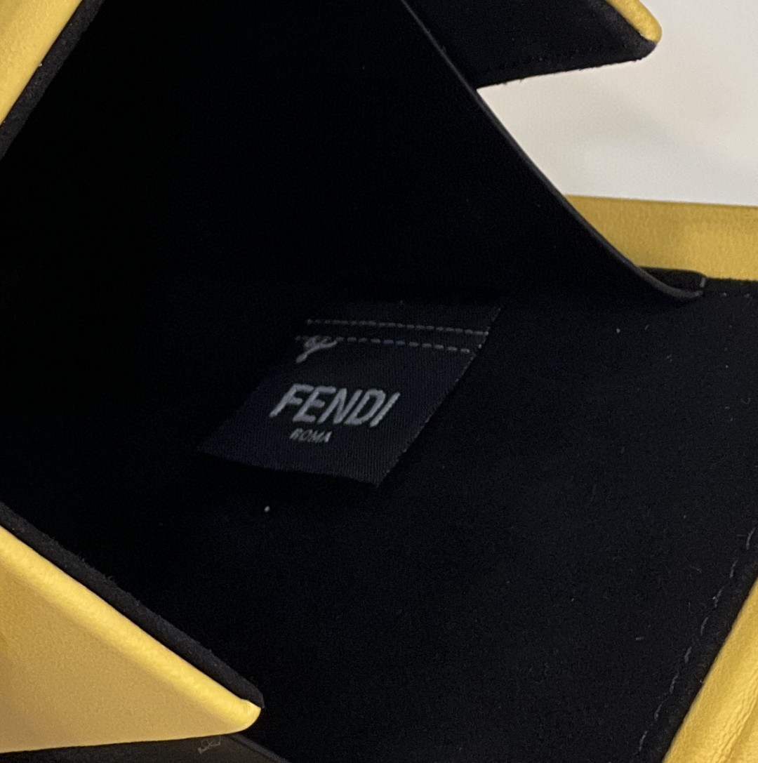 Fendi Vertical Box Yellow RM 6.400 Bag For Woman 17cm/6.5in 7VA519ADP6F1CIA - Soul Replicas
