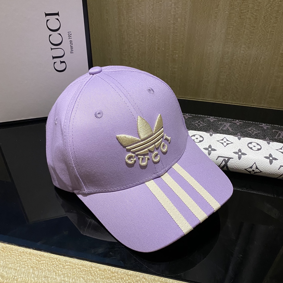 Gucci x Adidas Baseball Hat Blue Gucci Hat - Soul Replicas