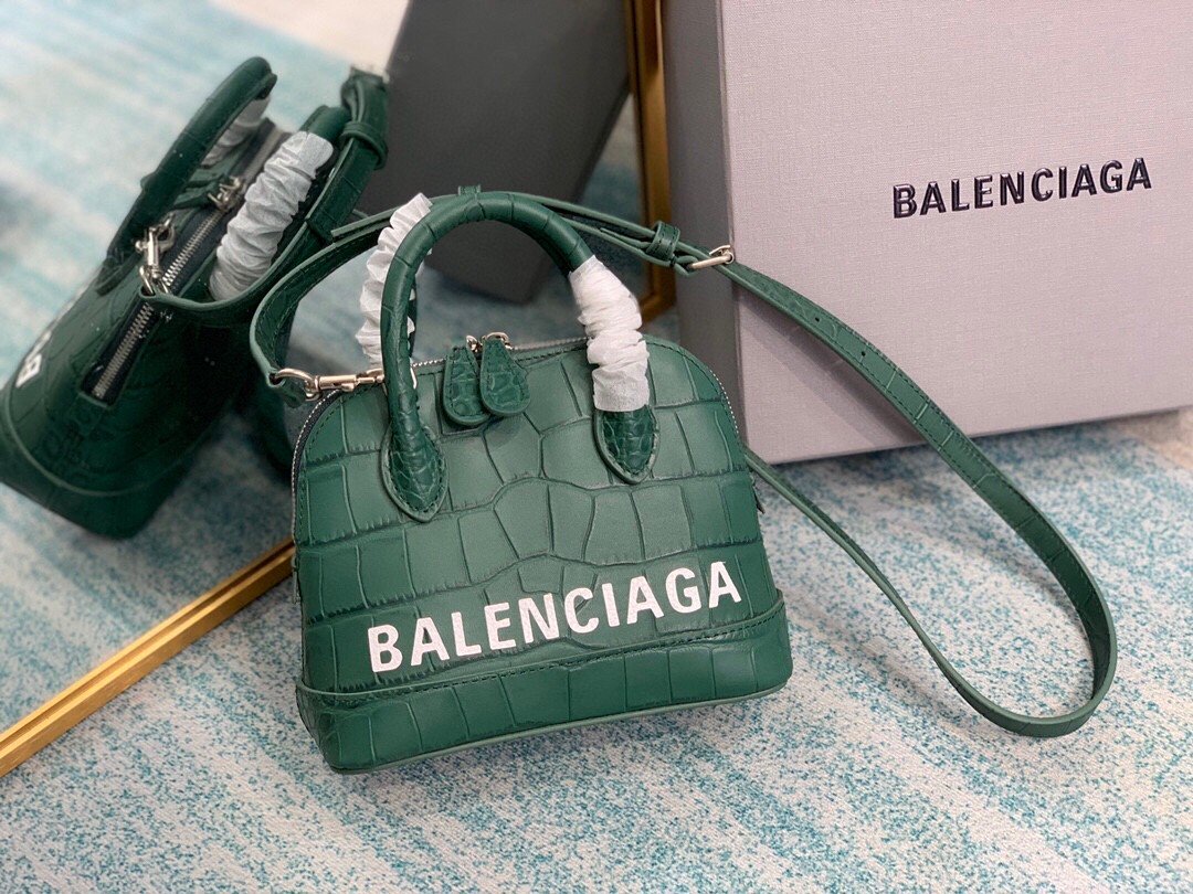 Balenciaga Ville Mini Handbag In Dark Green. For Women. Women-s Bags 4.7in/12cm - Soul Replicas