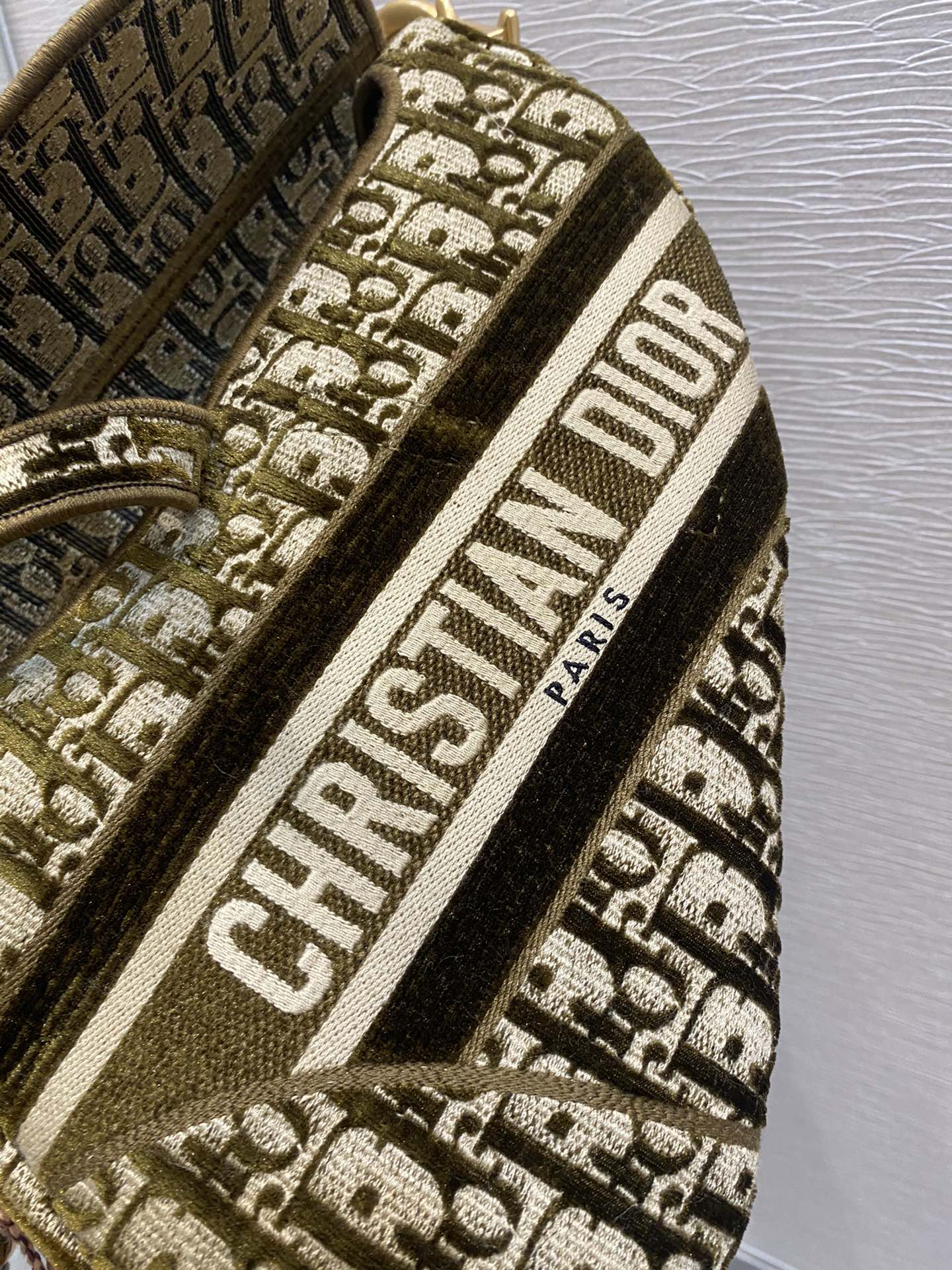 Christian Dior Saddle Bag Brown Oblique Canvas Gold Toned Hardware For Women 25cm/10in CD - Soul Replicas