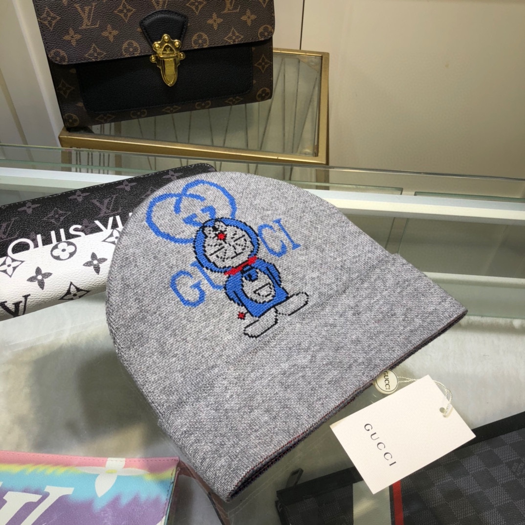 Gucci Beanie Cashmere In Grey - Soul Replicas