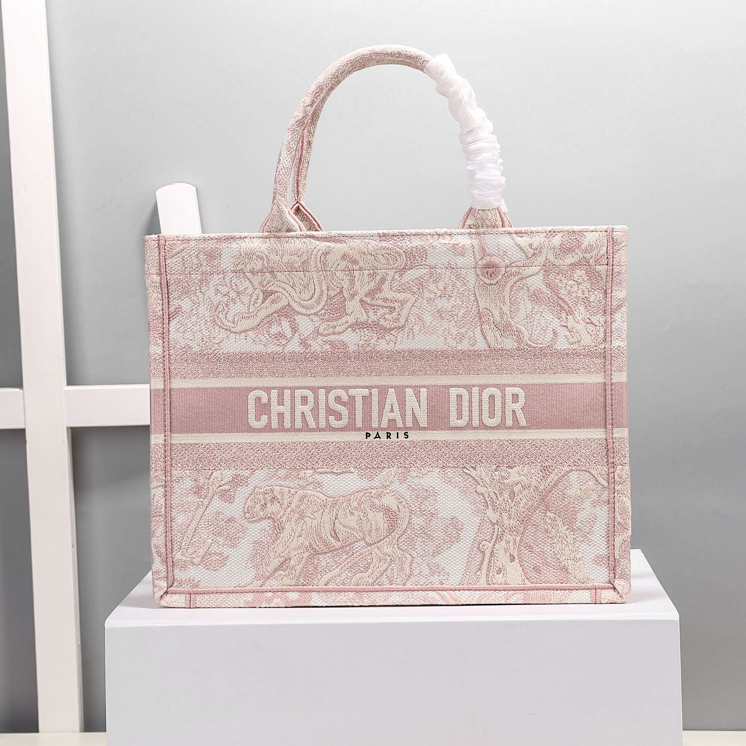 Christian Dior Medium Dior Book Tote Bag By Maria Grazia Chiuri Pink For Women 14in/36cm CD M1296ZTDT_M912 - Soul Replicas