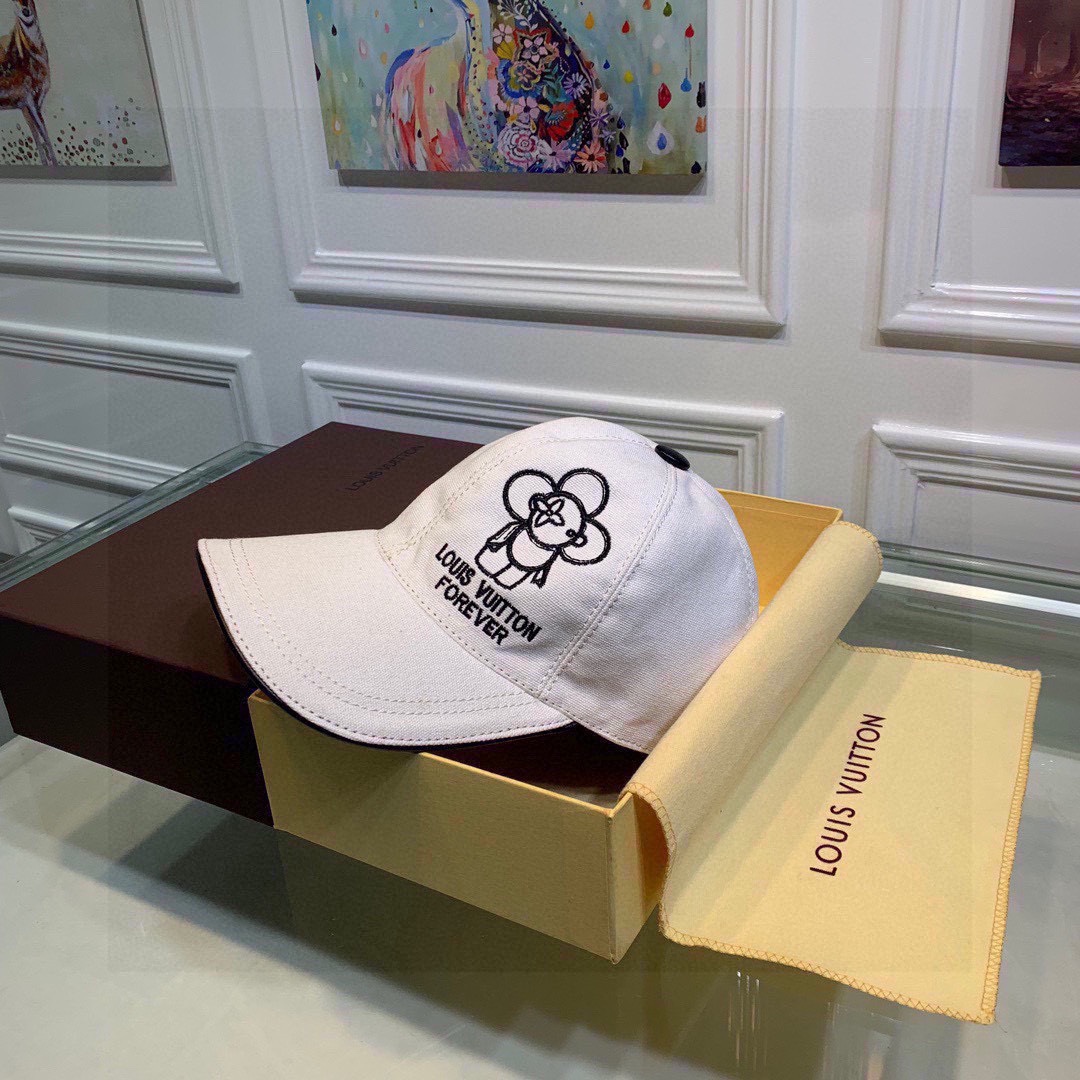 Louis Vuitton Be My Cap White LV Cap - Soul Replicas