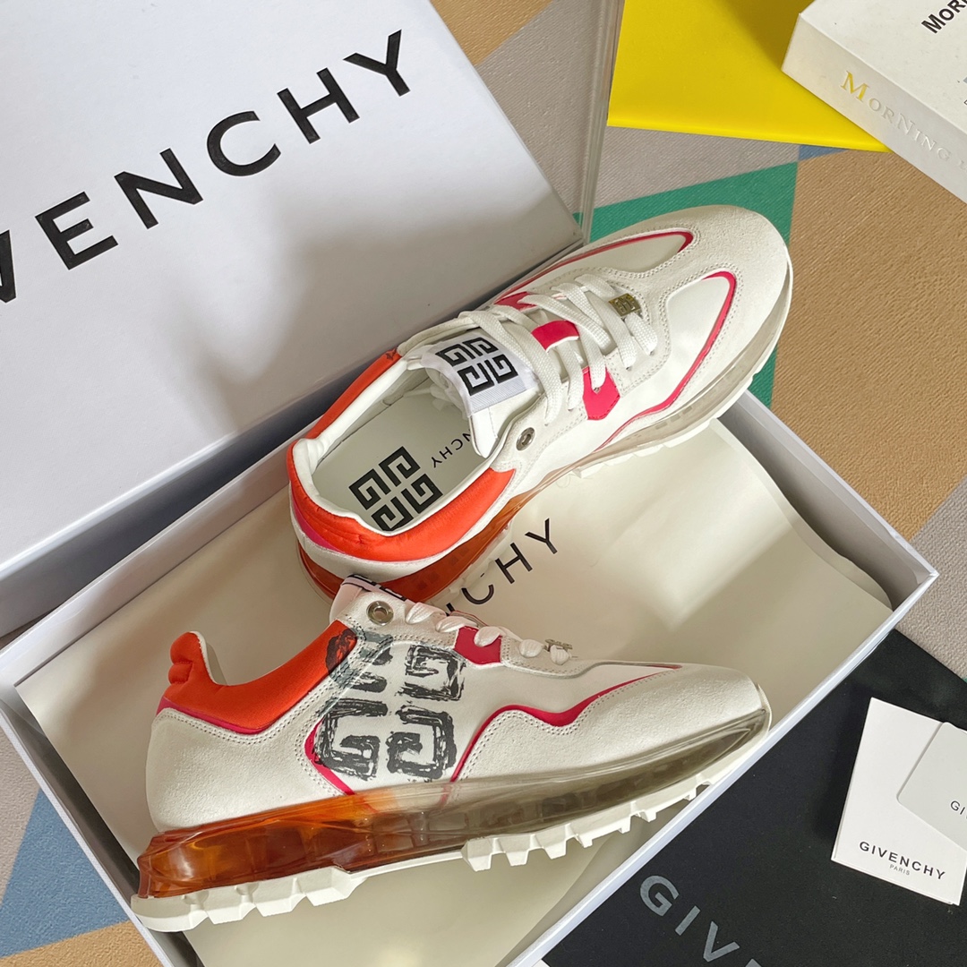 Givenchy Air Cushion Sneakers Red For Men GVC - Soul Replicas