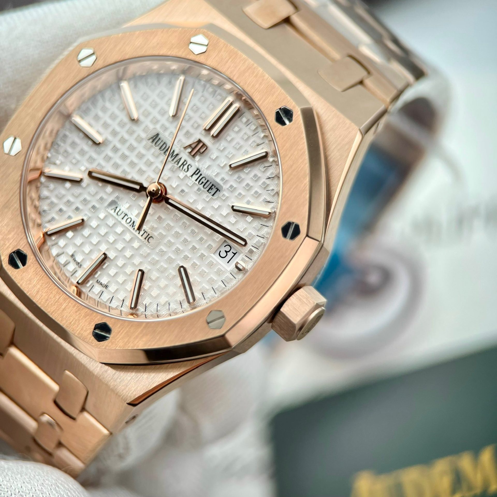 Audemars Piguet Fake Watch Royal Oak 15450 White Gold IP Factory 37mm - Soul Replicas