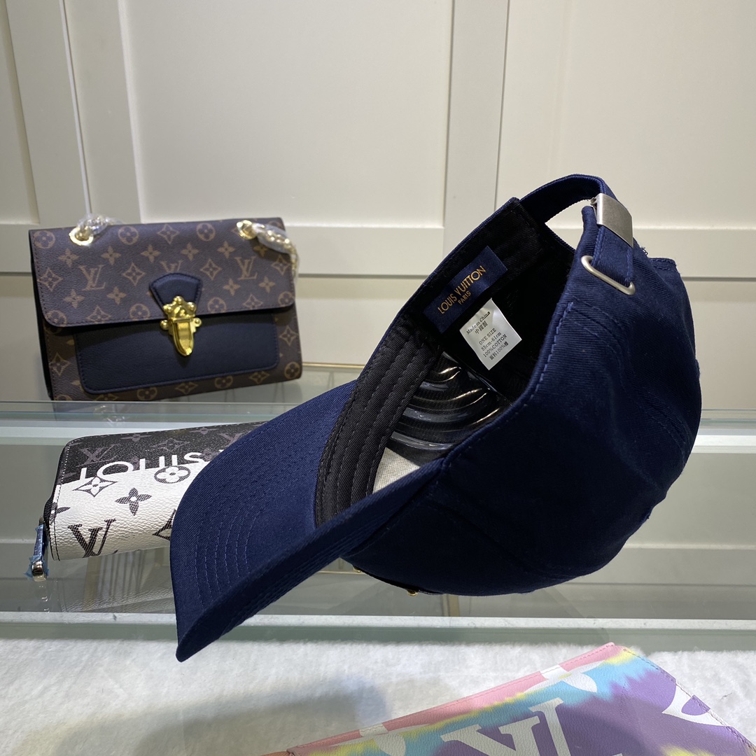 Louis Vuitton Embroidered Logo Baseball Cap Purple LV Cap - Soul Replicas