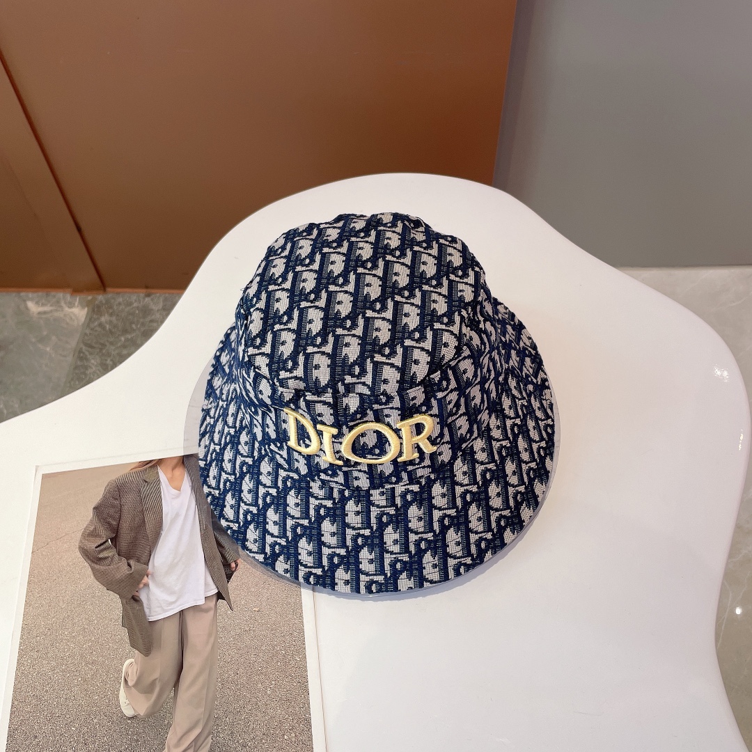 Christian Dior Jack Dior Bucket Hat Blue Hat - Soul Replicas
