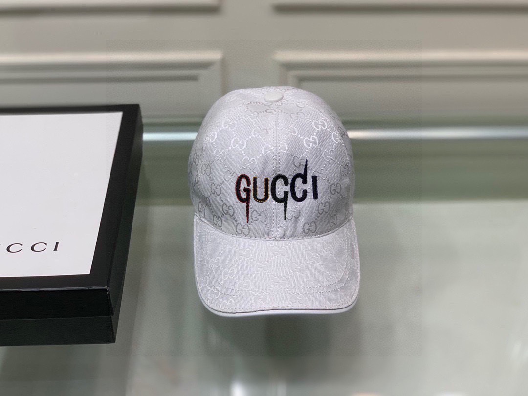 Gucci Canvas Baseball Hat White Gucci Hat - Soul Replicas