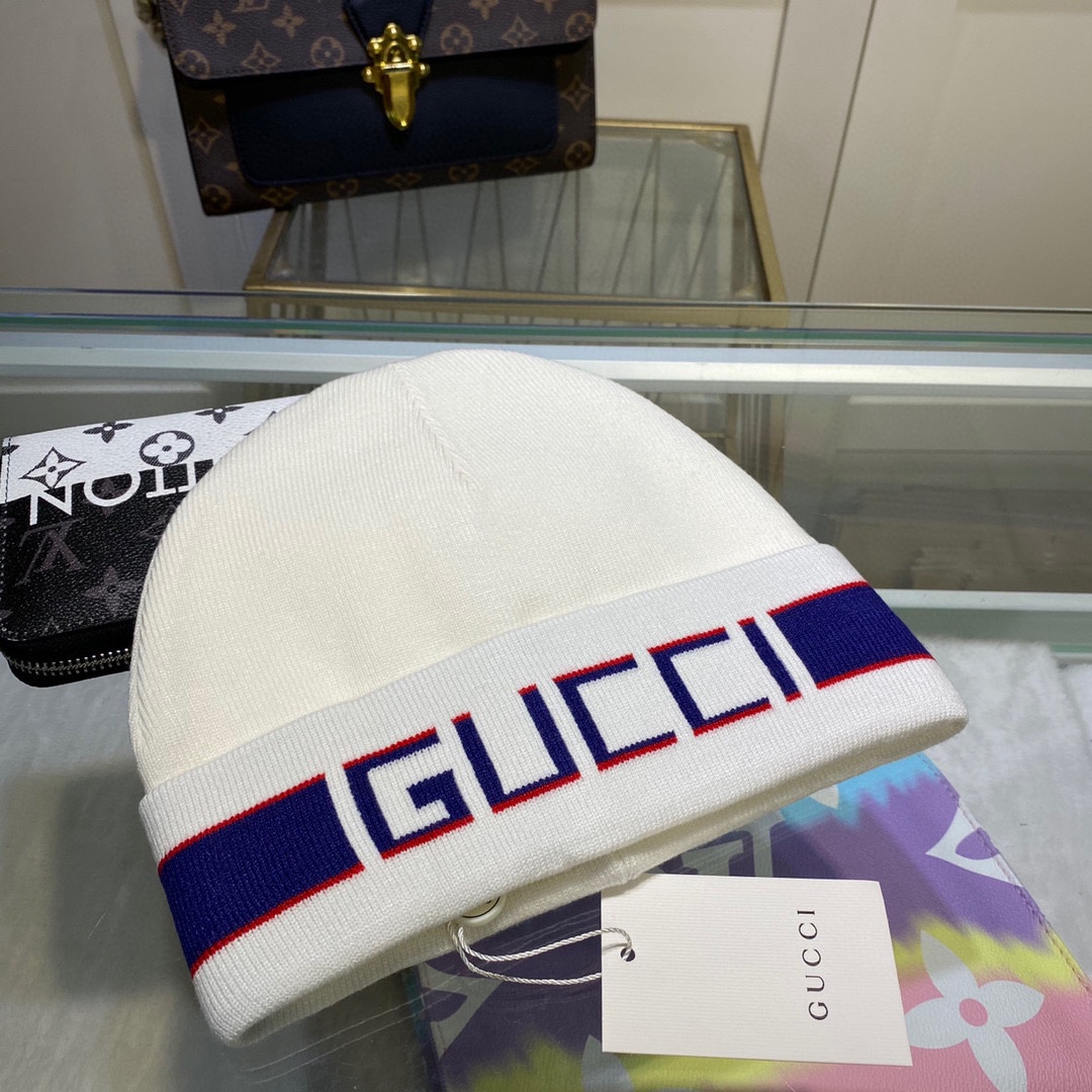 Gucci Beanie Cashmere In White - Soul Replicas