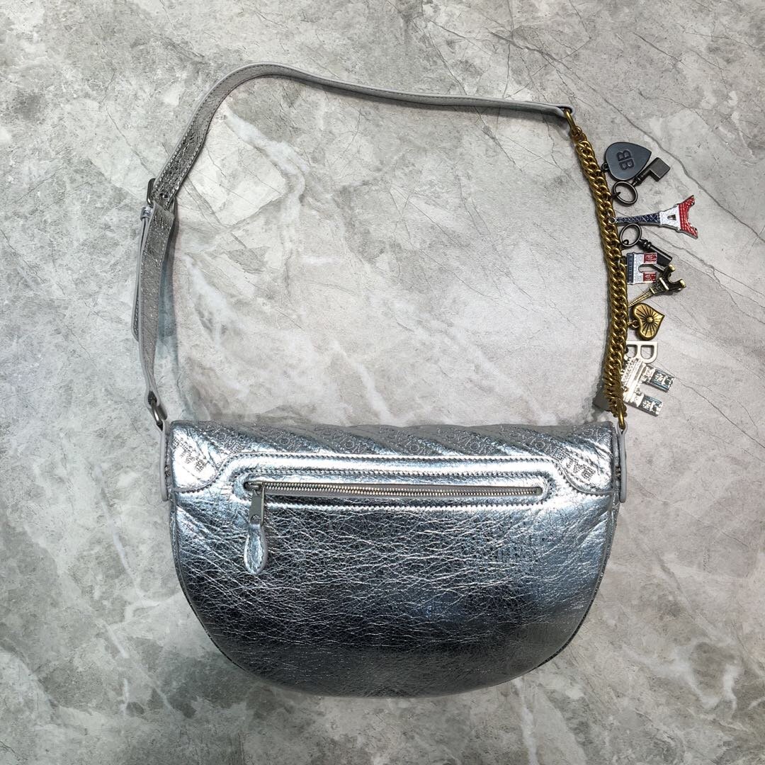 Balenciaga Souvenir XXS Belt Bag In Sliver. For Women. Women-s Bags 11.8in/30cm - Soul Replicas