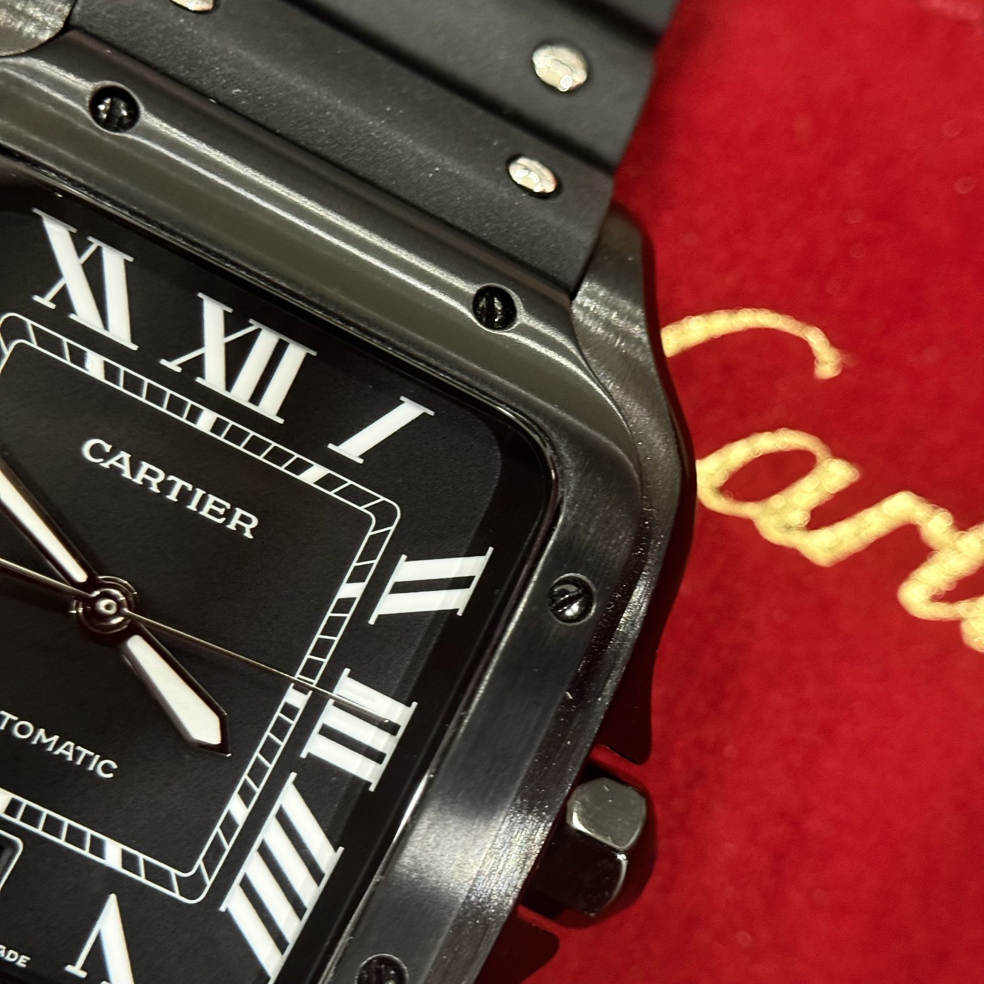 Cartier Replica Watch Santos WSSA0039 Black Rubber Strap BV Factory 39.8mm - Soul Replicas