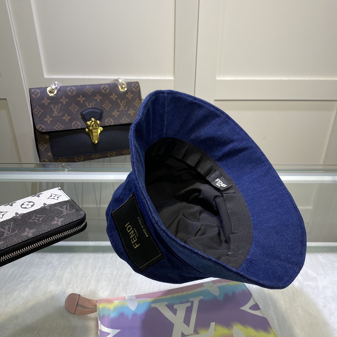 Fendi Denim Bucket Hat Blue Fendi Hat - Soul Replicas