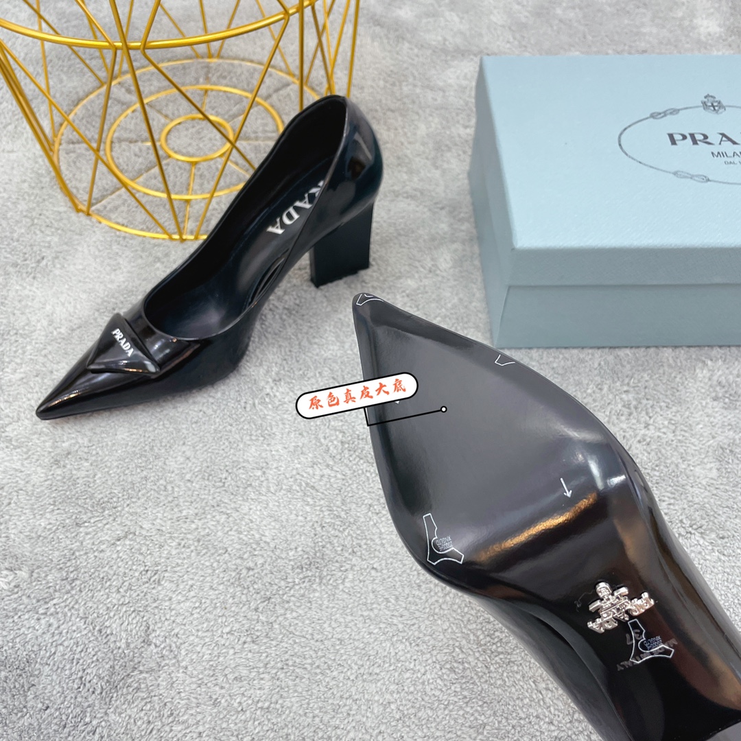 Prada Brushed Pumps Black For Women Prada - Soul Replicas