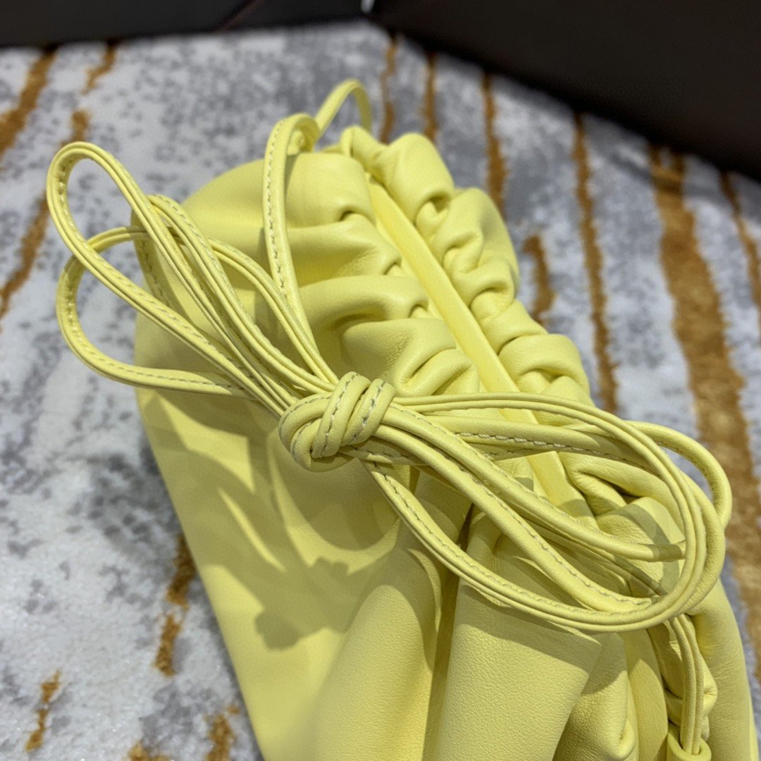 Bottega Veneta Mini Pouch For Women 8.6in/22cm In Light Yellow - Soul Replicas