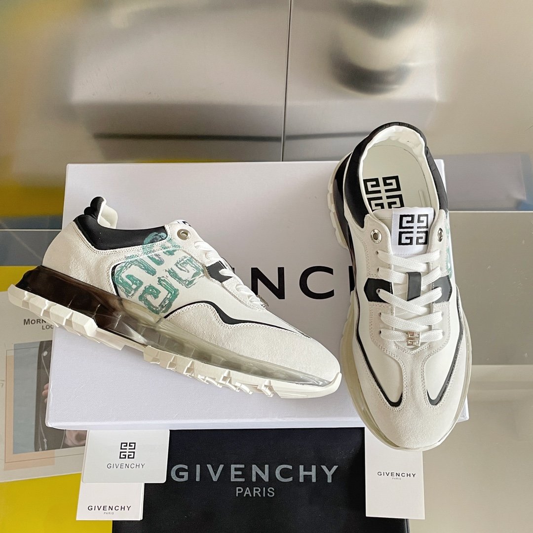 Givenchy Air Cushion Sneakers Black For Men GVC - Soul Replicas