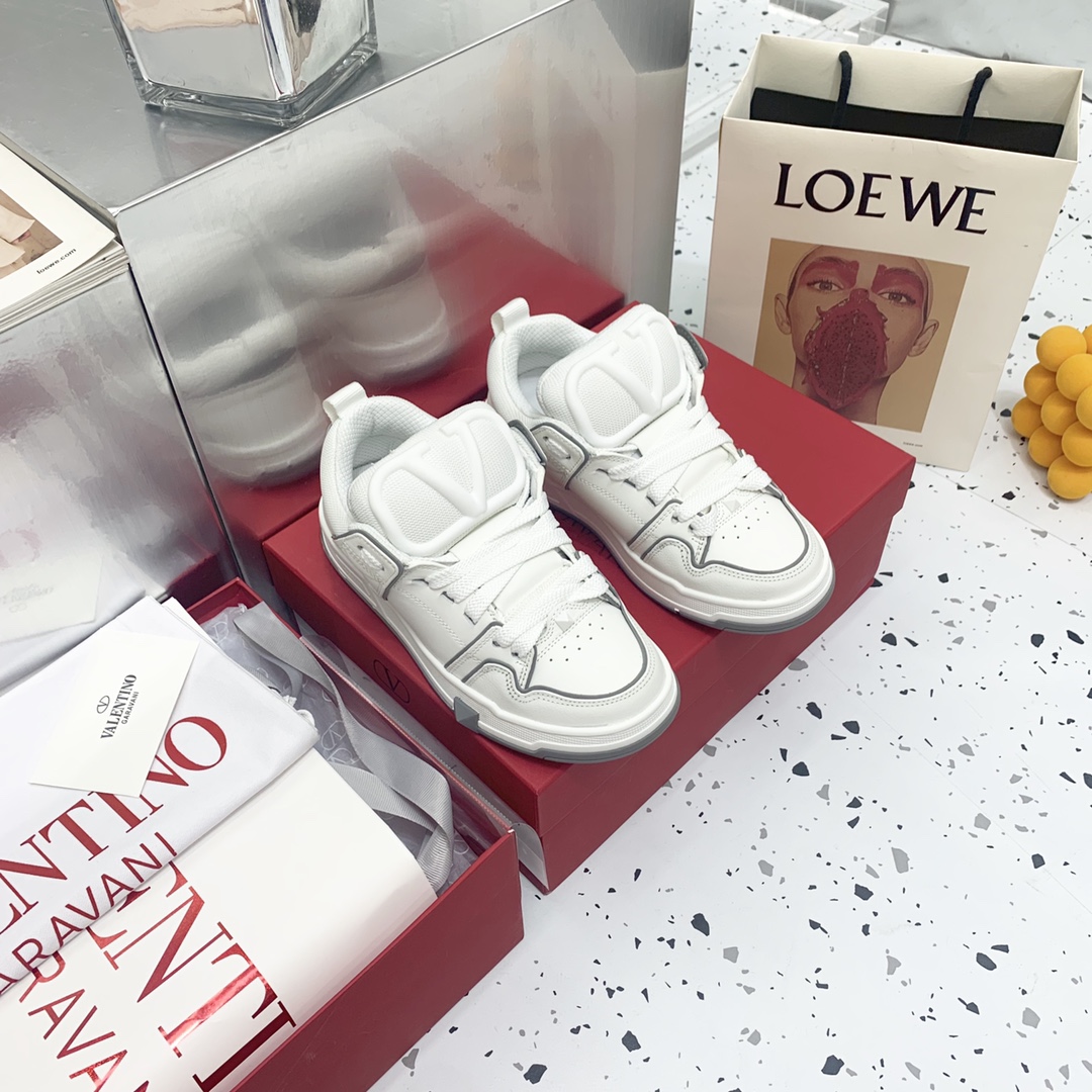 Valentino Garavani Open Skate Sneakers With Patent Band White For Women WS0FB1DXI - Soul Replicas