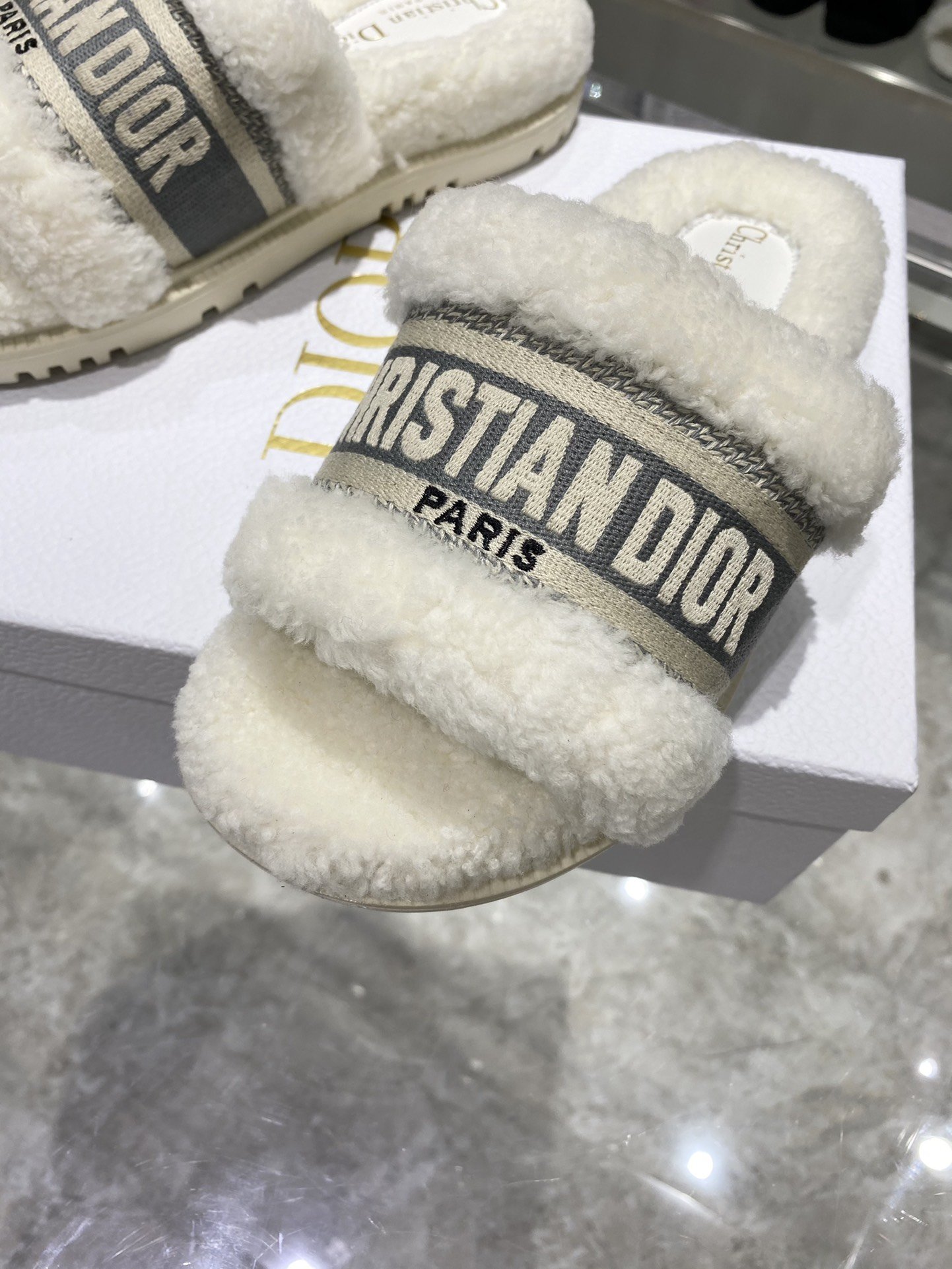 Dior Chez Moi Slide White - Soul Replicas