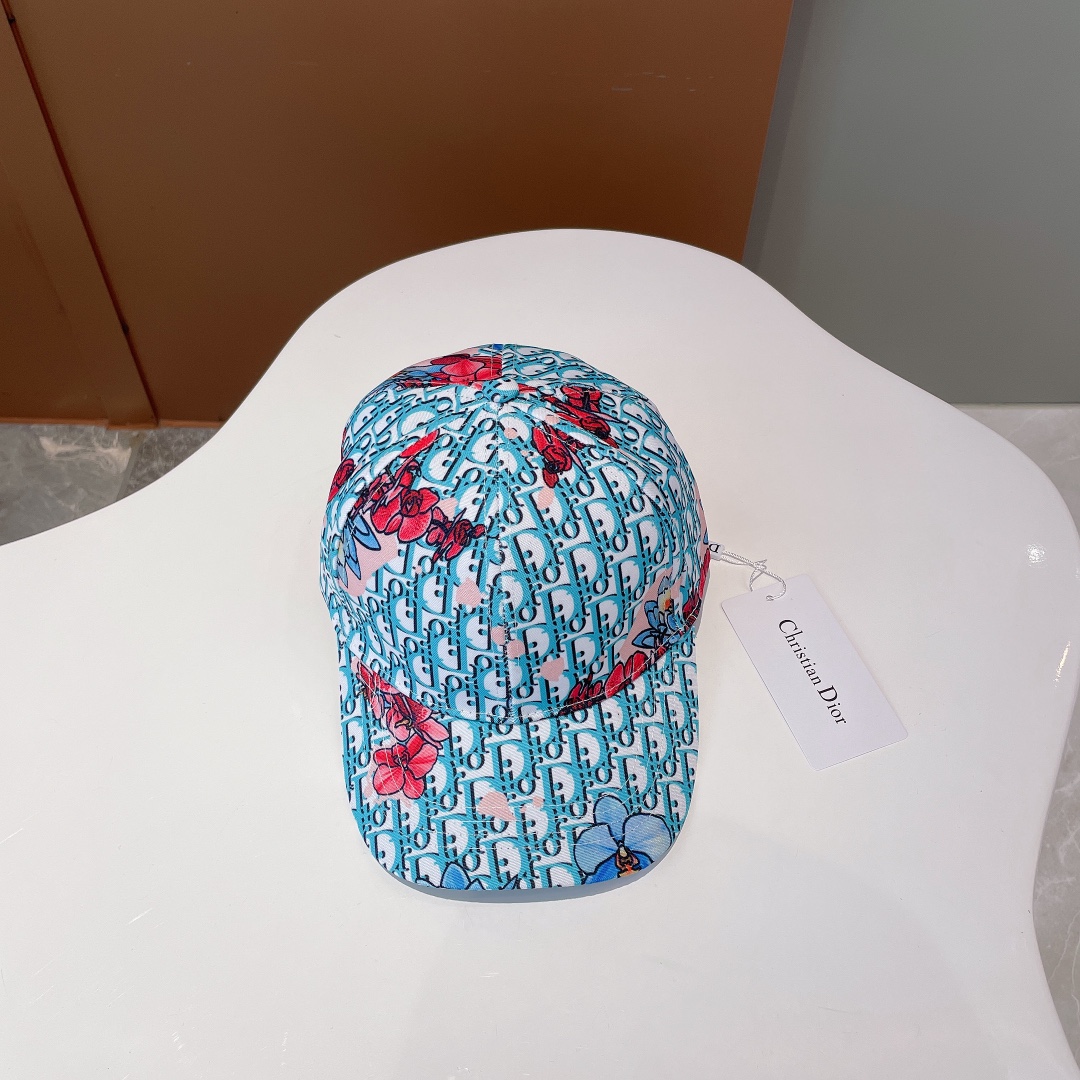 Christian Dior Baseball Cap White/Light Blue Cap - Soul Replicas