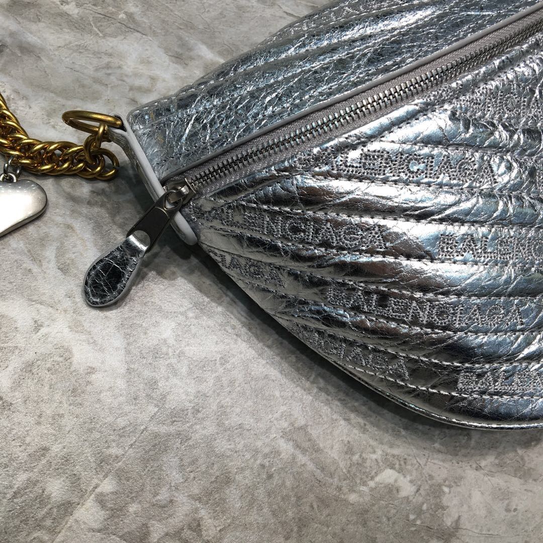 Balenciaga Souvenir XXS Belt Bag In Sliver. For Women. Women-s Bags 11.8in/30cm - Soul Replicas