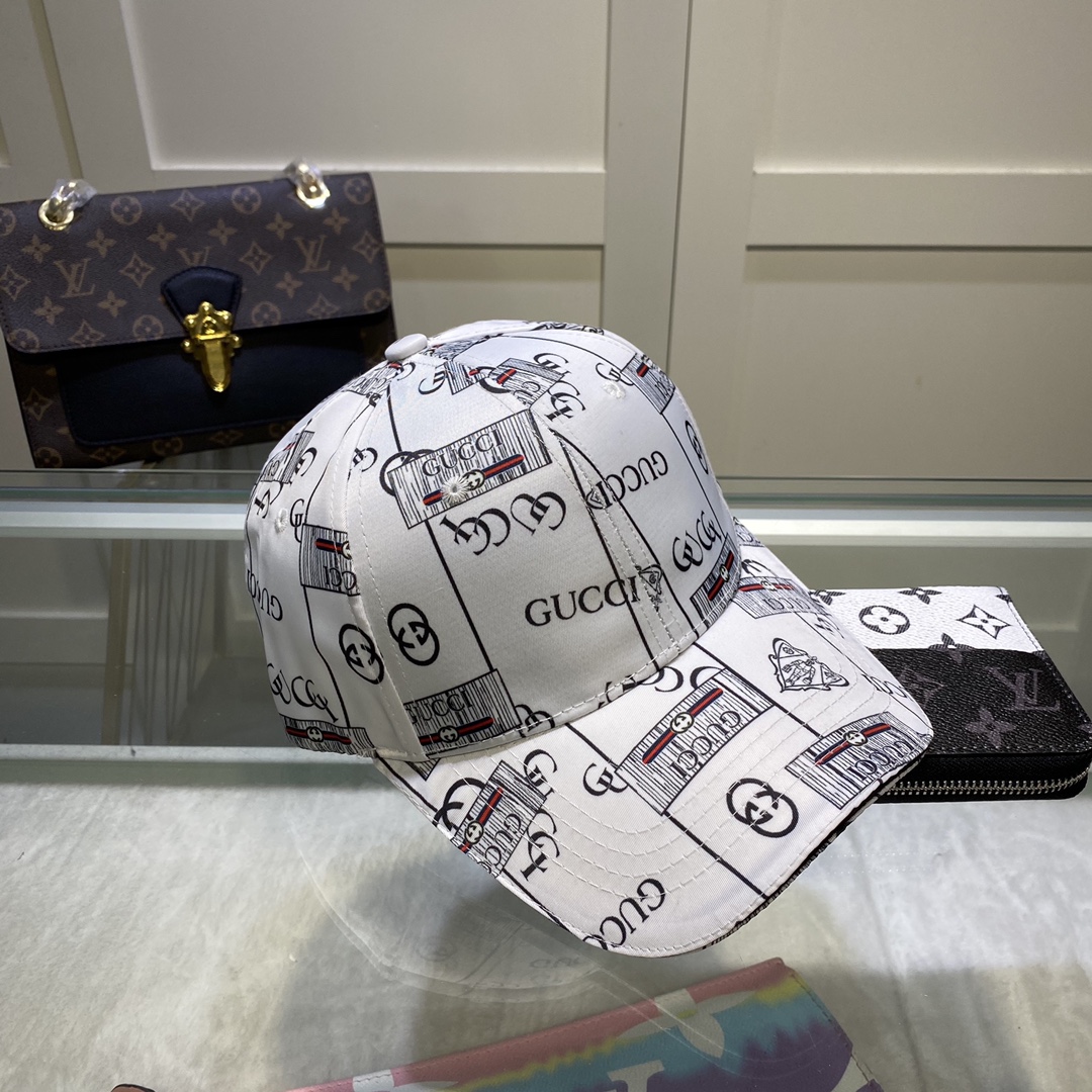 Gucci Canvas Baseball Cap White - Soul Replicas
