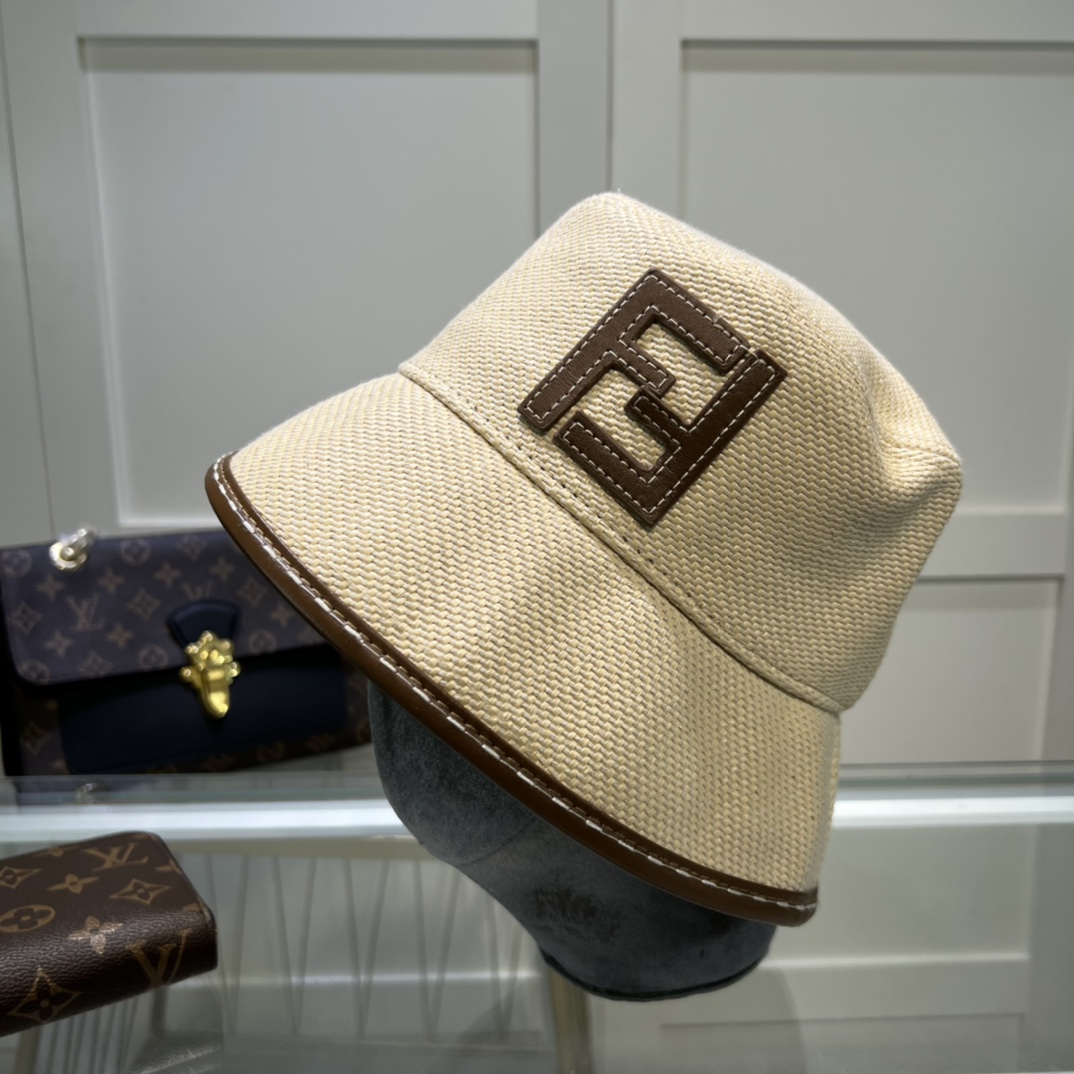 Fendi Denim Bucket Hat Cream Fendi Hat - Soul Replicas