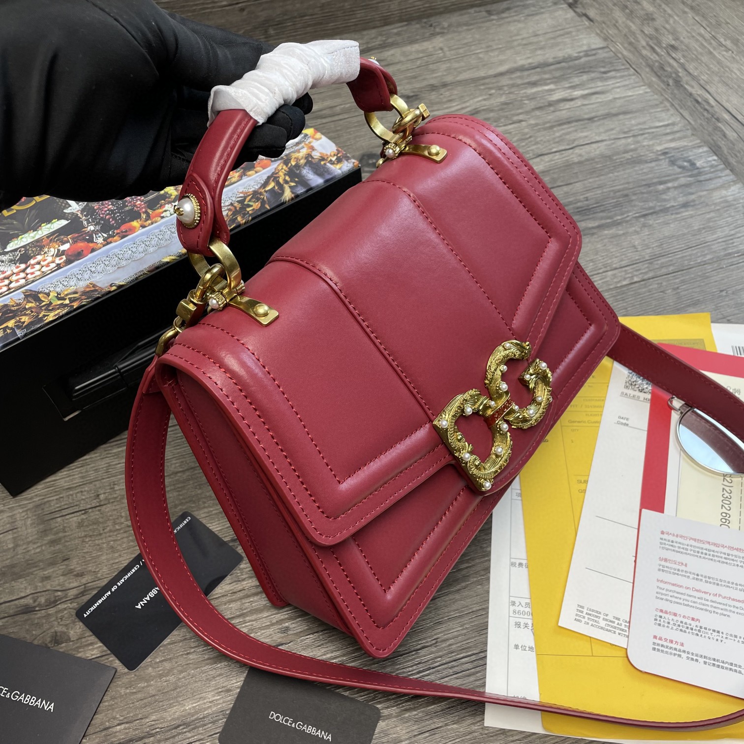 Dolce & Gabbana DG Girls Bag In Quilted Nappa Burgundy For Women 10.6in/27cm DG - Soul Replicas