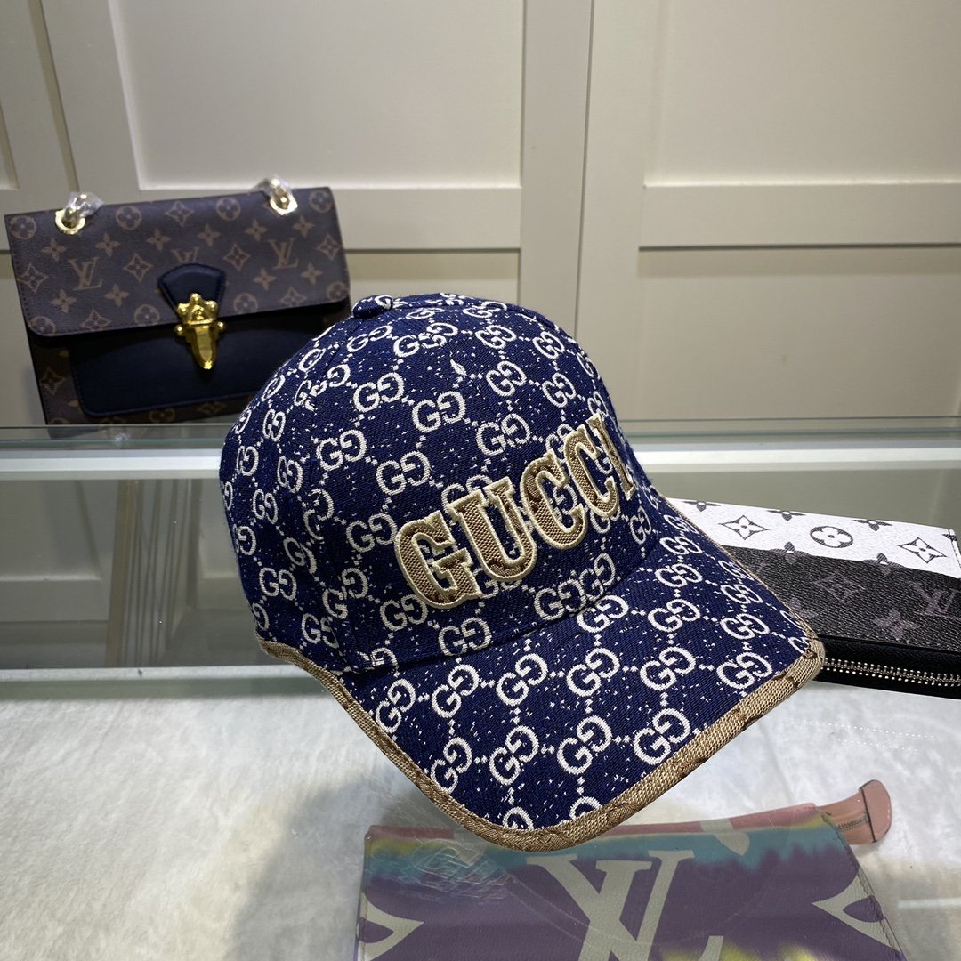 Gucci Canvas Baseball Cap Blue - Soul Replicas