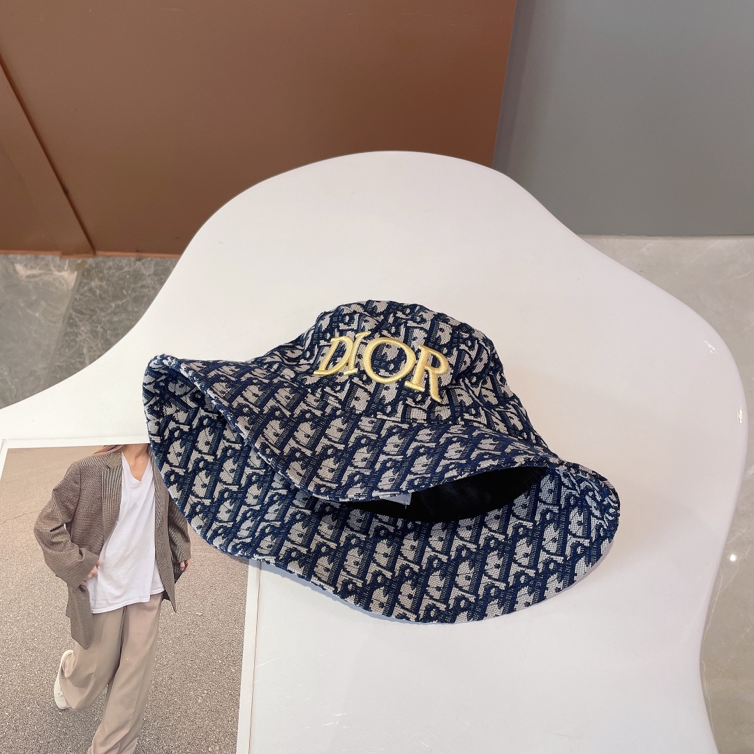 Christian Dior Jack Dior Bucket Hat Blue Hat - Soul Replicas