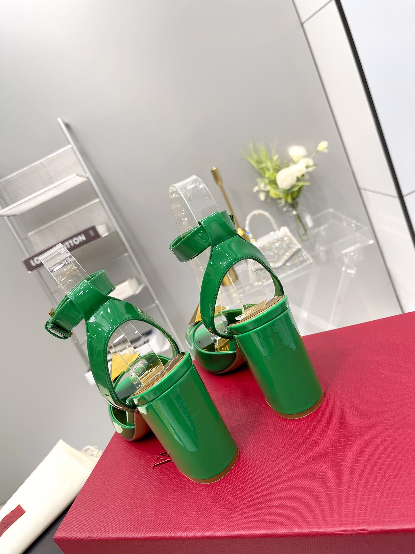 Valentino Garavani One Stud Sandal With Maxi Stud Embellishment Green For Women XW0S0EI6CYII16 - Soul Replicas