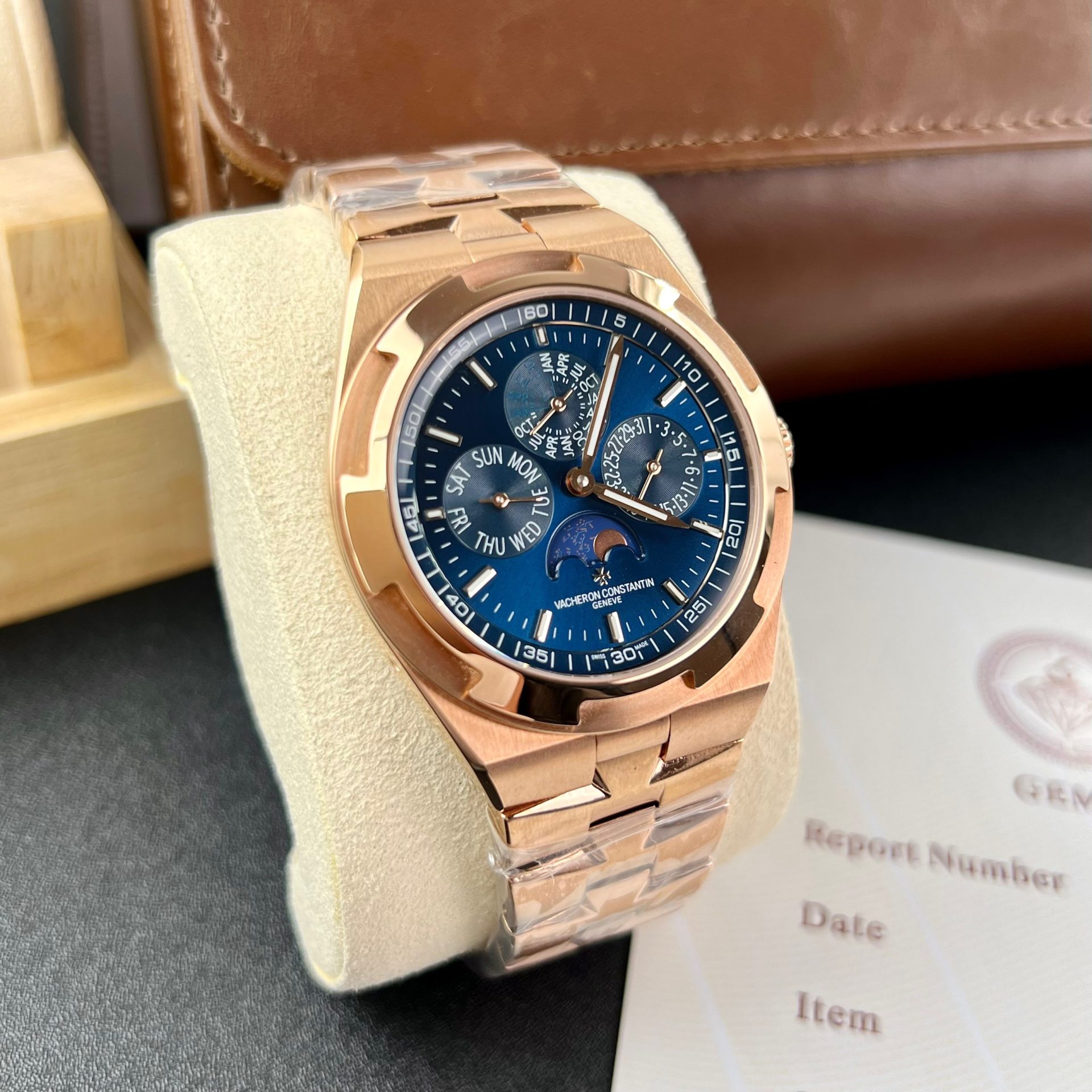 Vacheron Constantin Best Replica Watch Overseas 5500V Dial Blue 42.5mm - Soul Replicas