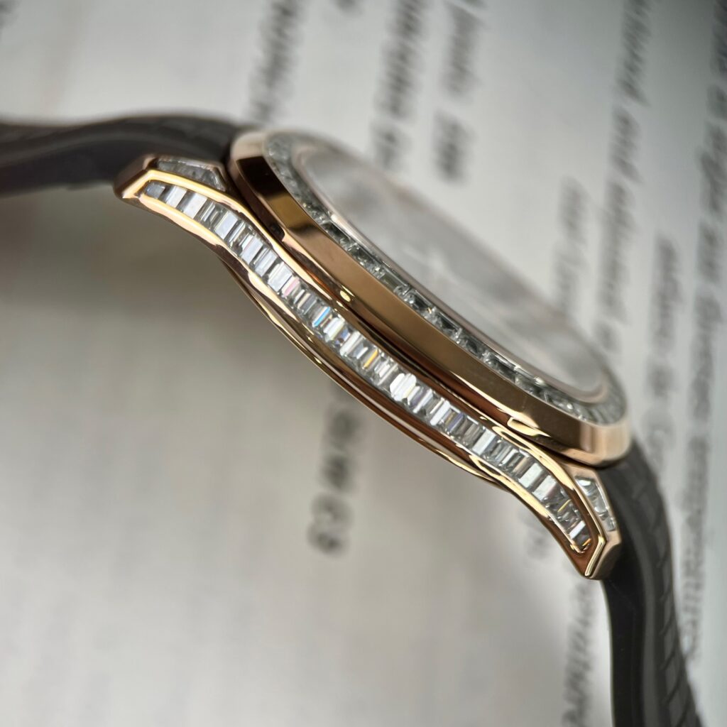 Patek Philippe Aquanaut 5167R Replica Watch Gold Wrapped Moissanite 40mm - Soul Replicas